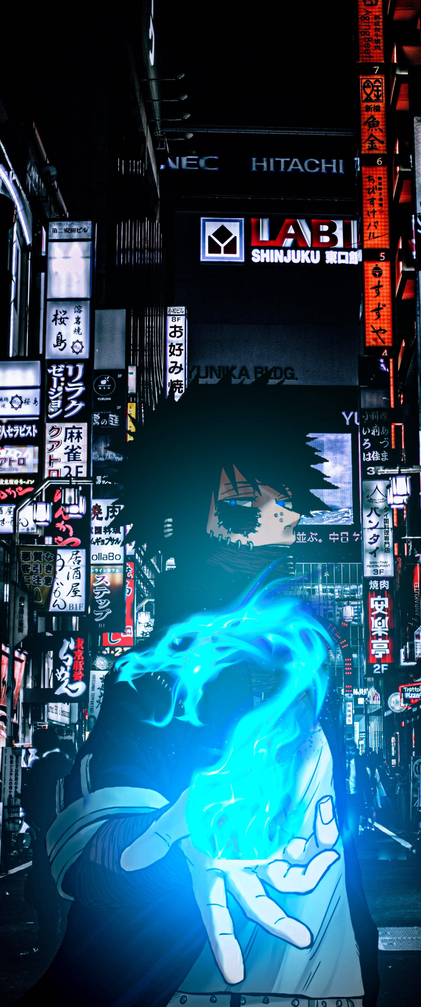 Ο Dabi με Μπλε Φωτιά στο My Hero Academia για Κινητό Ταπετσαρία