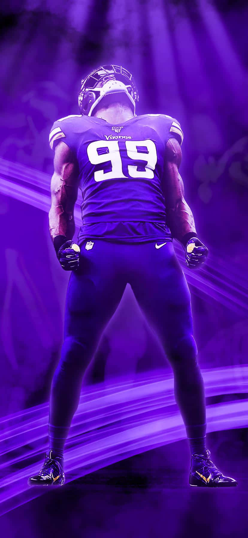 Danielle Hunter Minnesota Vikings Μωβ Αφίσα Ταπετσαρία