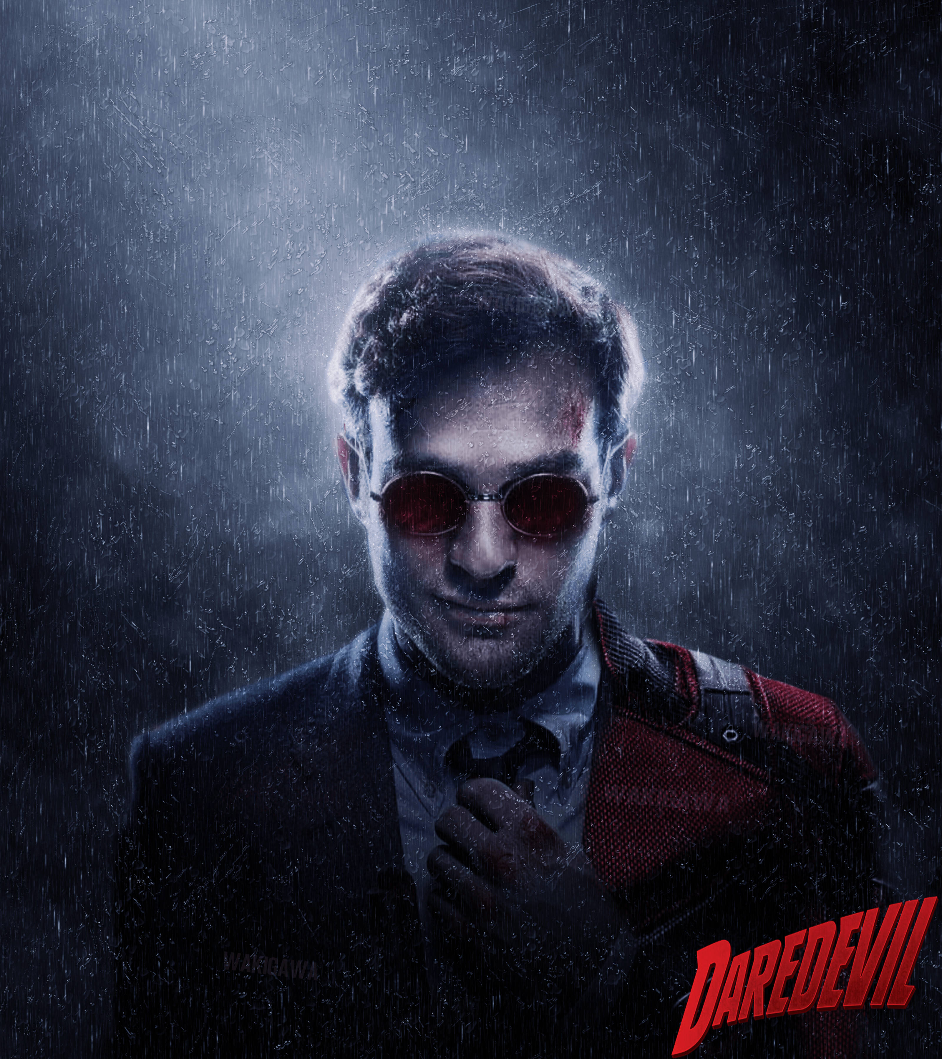 Ο Daredevil Τσάρλι Κόξ χαμογελάει Ταπετσαρία