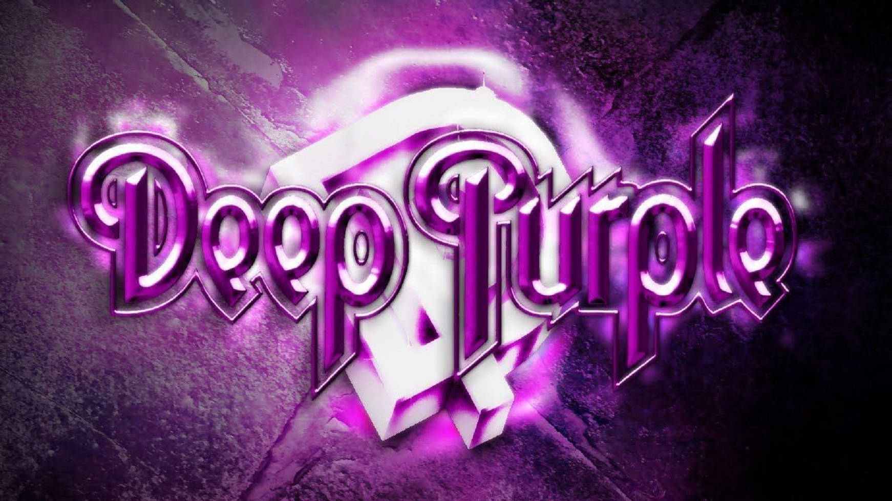 Εικονογράφηση των Deep Purple να Παίζουν Ροκ Ταπετσαρία