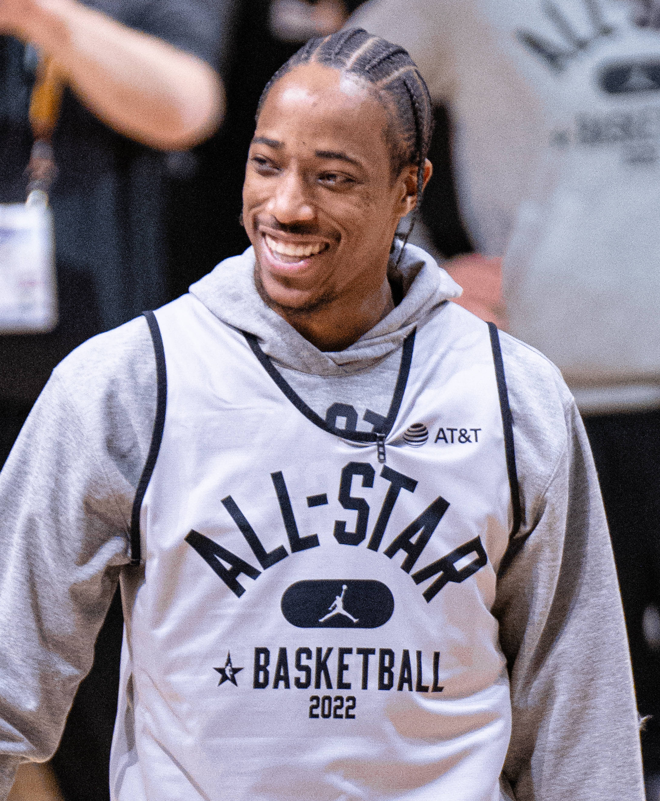 Demar Derozan Χαμογελαστός με Πλεγμένα Μαλλιά Ταπετσαρία