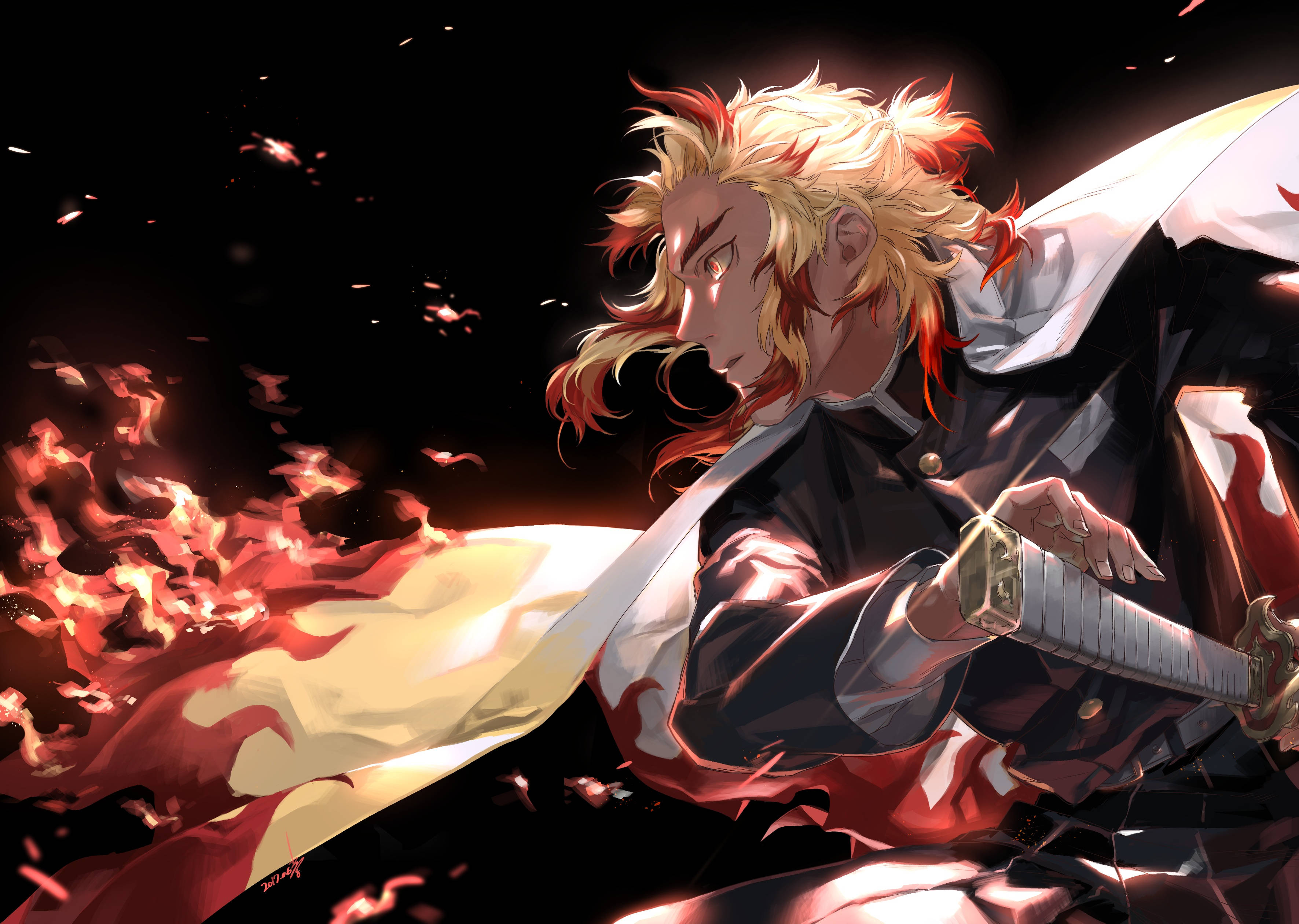 Demon Slayer 4K Rengoku Φωτιά Ταπετσαρία
