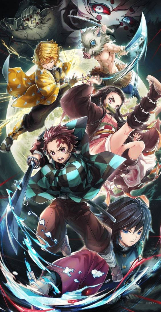 Δυνατό Demon Slayer iPhone Ταπετσαρία