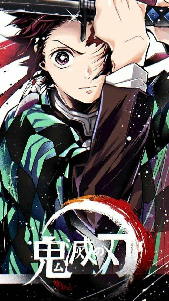 Ένα Μάτι Καλυμμένο Ταντζίρο από το Demon Slayer Ταπετσαρία