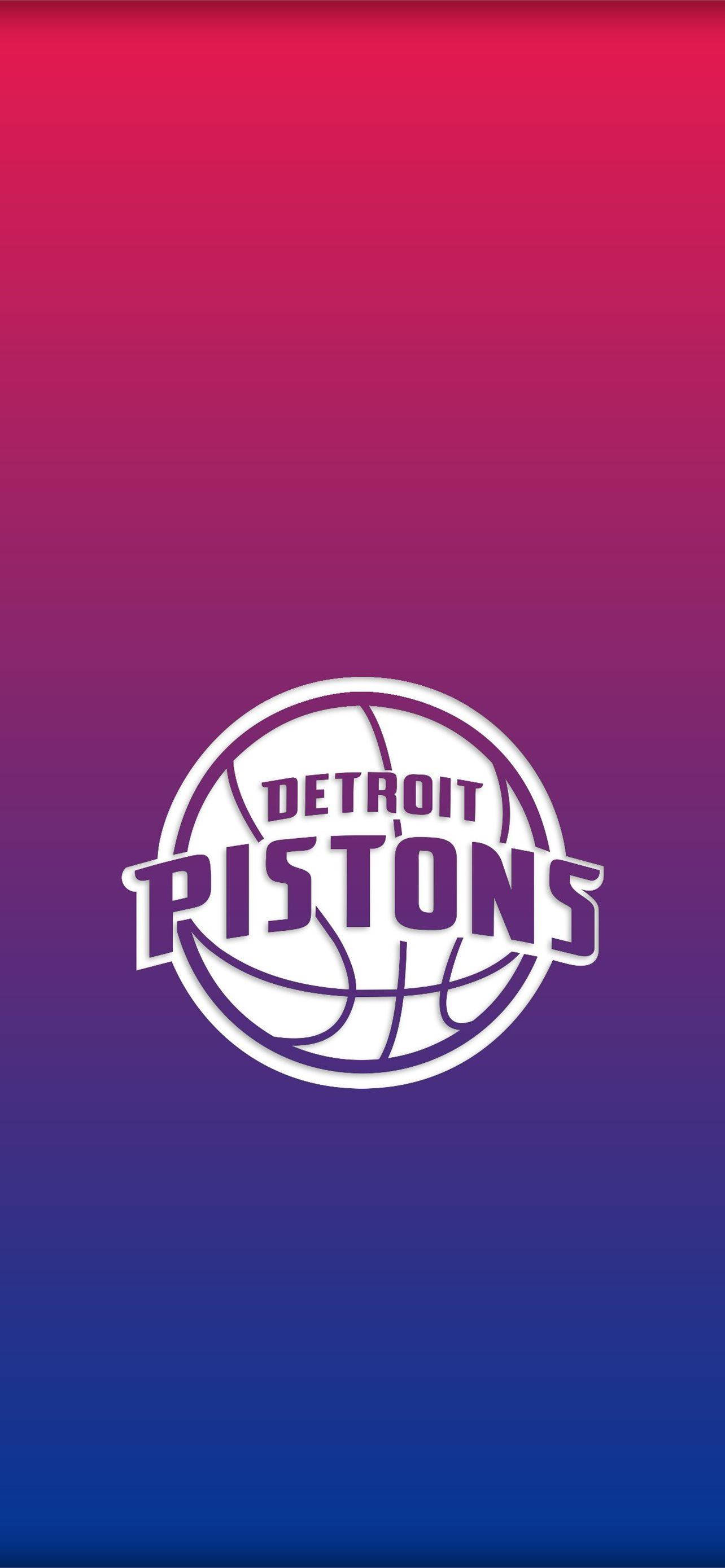 Detroit Pistons Two-Toned White Logo Ταπετσαρία