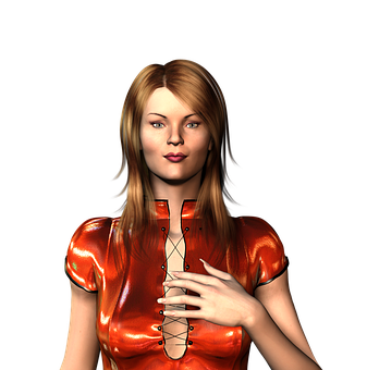 Digital Blonde με Κόκκινο Τοπ Ταπετσαρία
