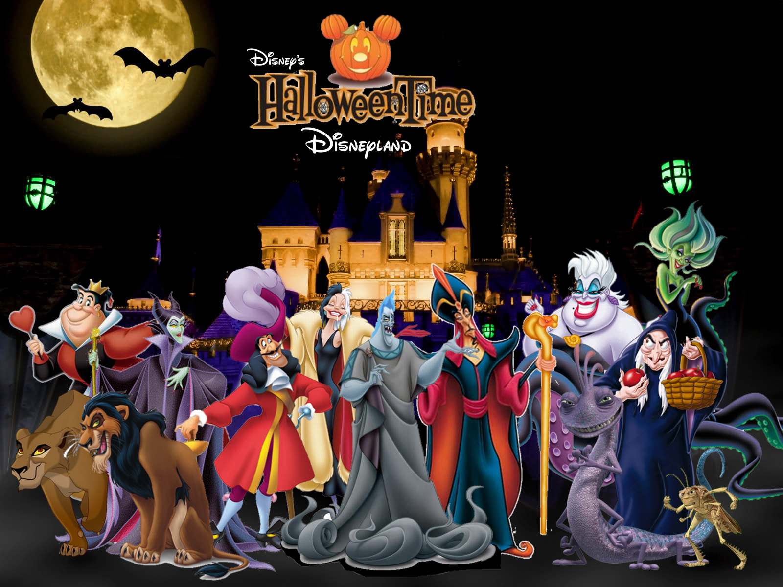 Disney Halloween 1600 x 1200 φόντο Ταπετσαρία