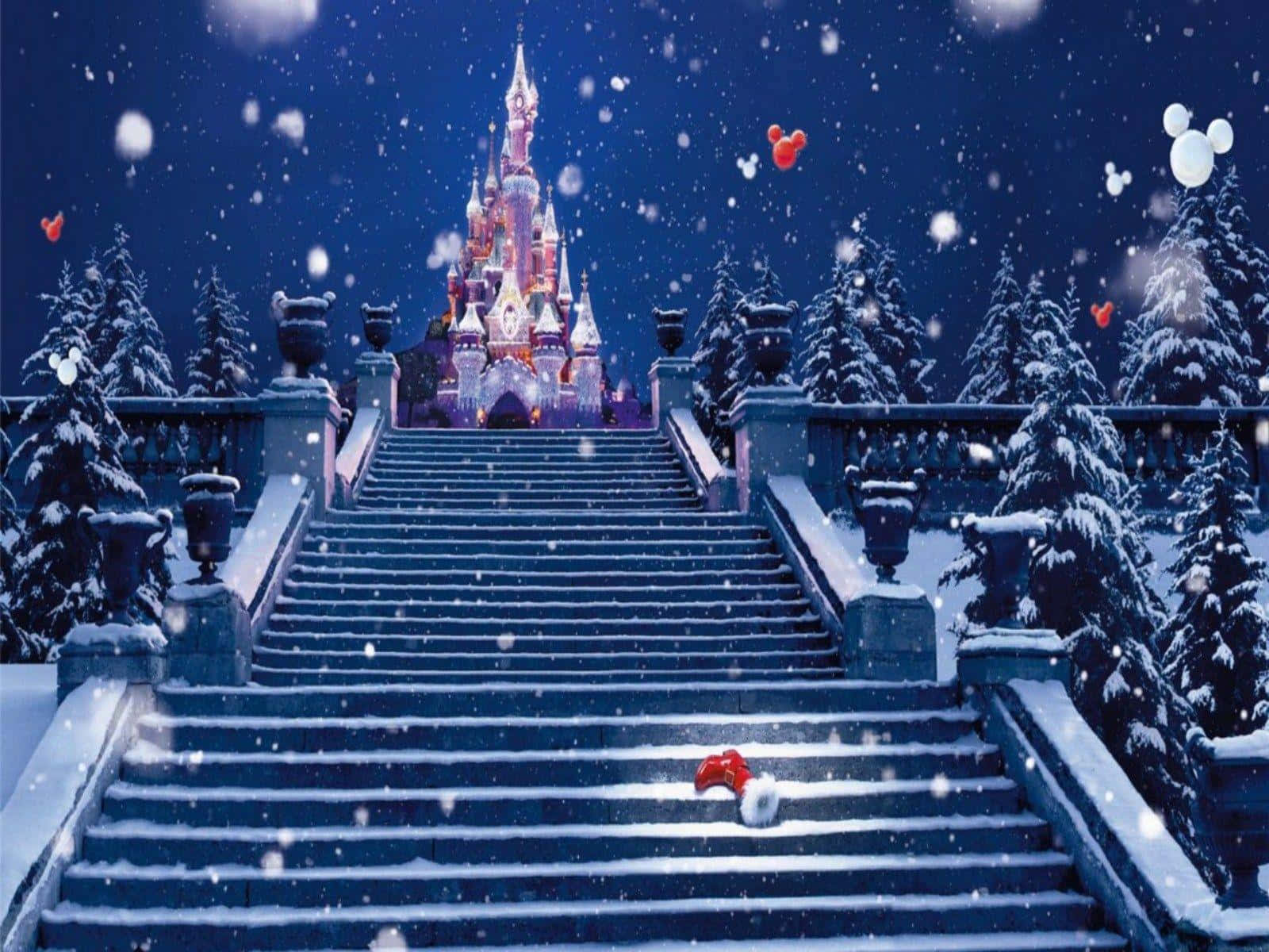 Υπέροχη Disney Χριστουγεννιάτικη εικόνα! Ταπετσαρία