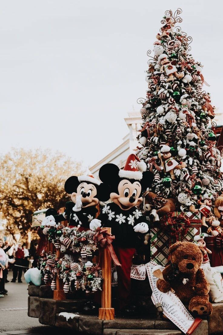 Disney Χριστούγεννα iPhone Vintage Μίκυ & Μίνι Μάους Ταπετσαρία