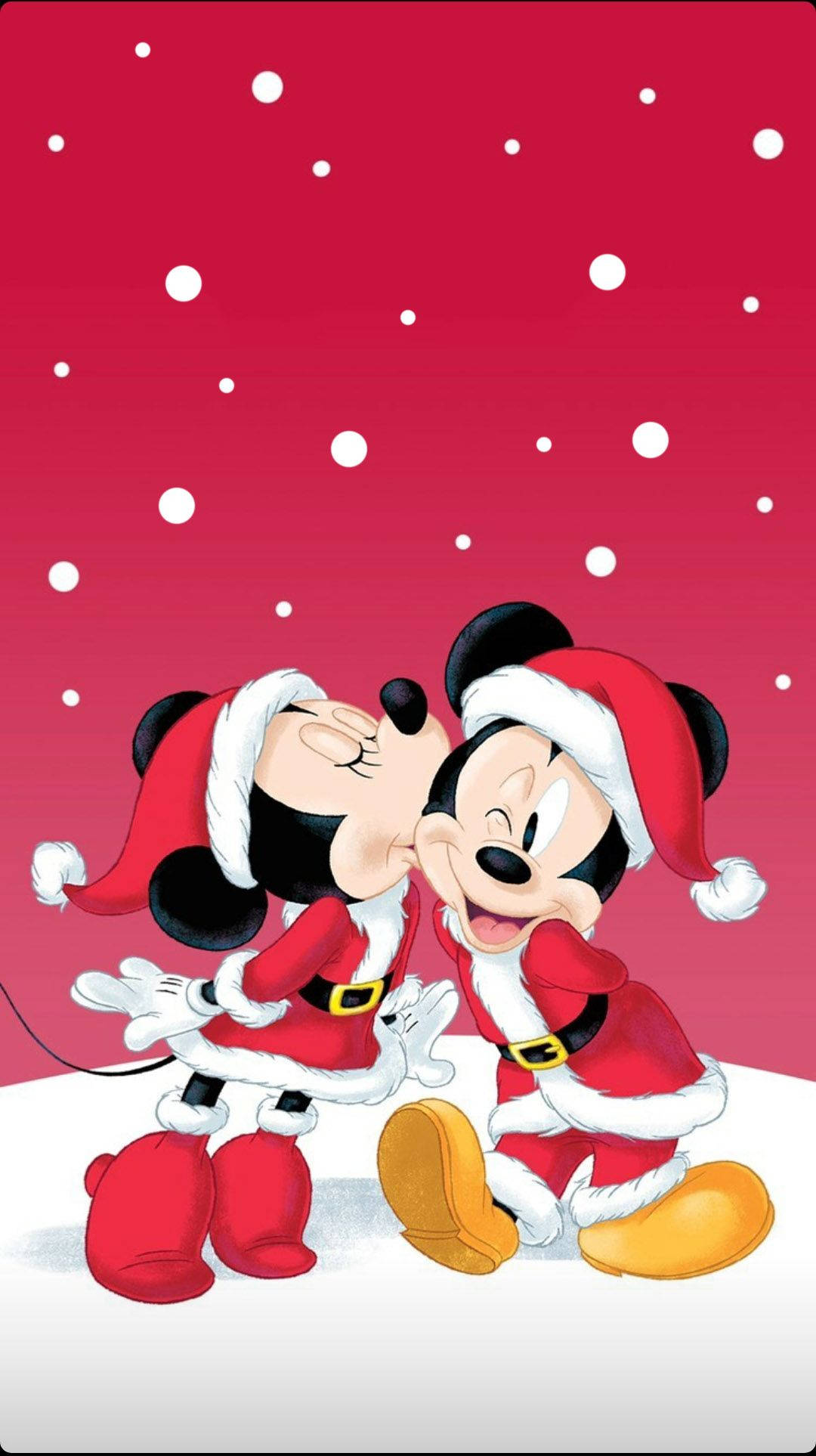 Disney Χριστούγεννα iPhone Μίκυ φιλώντας τη Μίννι Ταπετσαρία