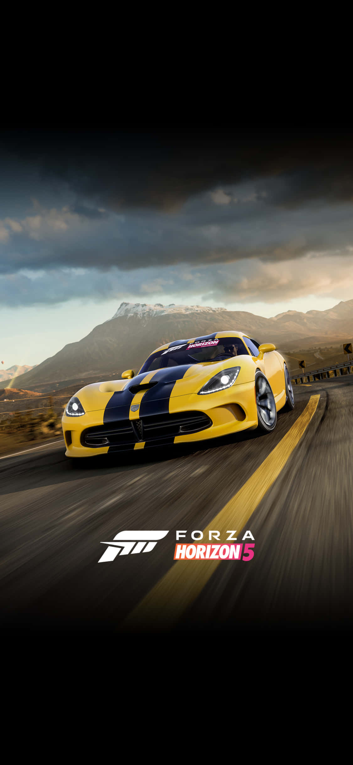 Κίτρινο Dodge Viper iPhone X Forza Motorsport 7 Φόντο Ταπετσαρία