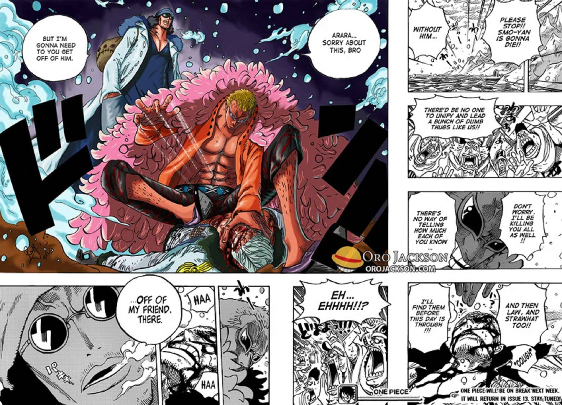 Doflamingo και Kuzan σε Πάνελ Μάνγκα Ταπετσαρία