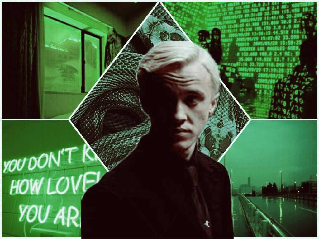 Νέον Πράσινο Αισθητικό Draco Malfoy Ταπετσαρία