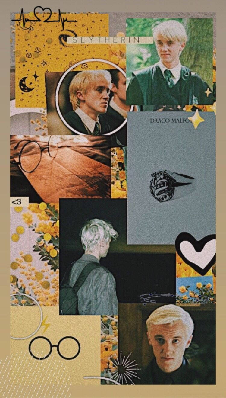 Draco Malfoy Κίτρινη Αισθητική Ταπετσαρία