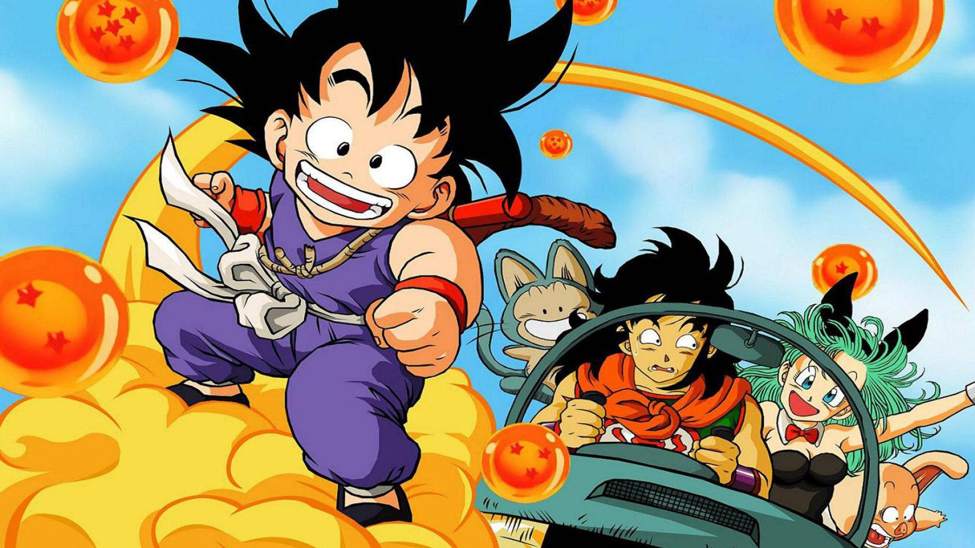 "Ελάτε μαζί μας στην επική περιπέτεια του Dragon Ball!" Ταπετσαρία