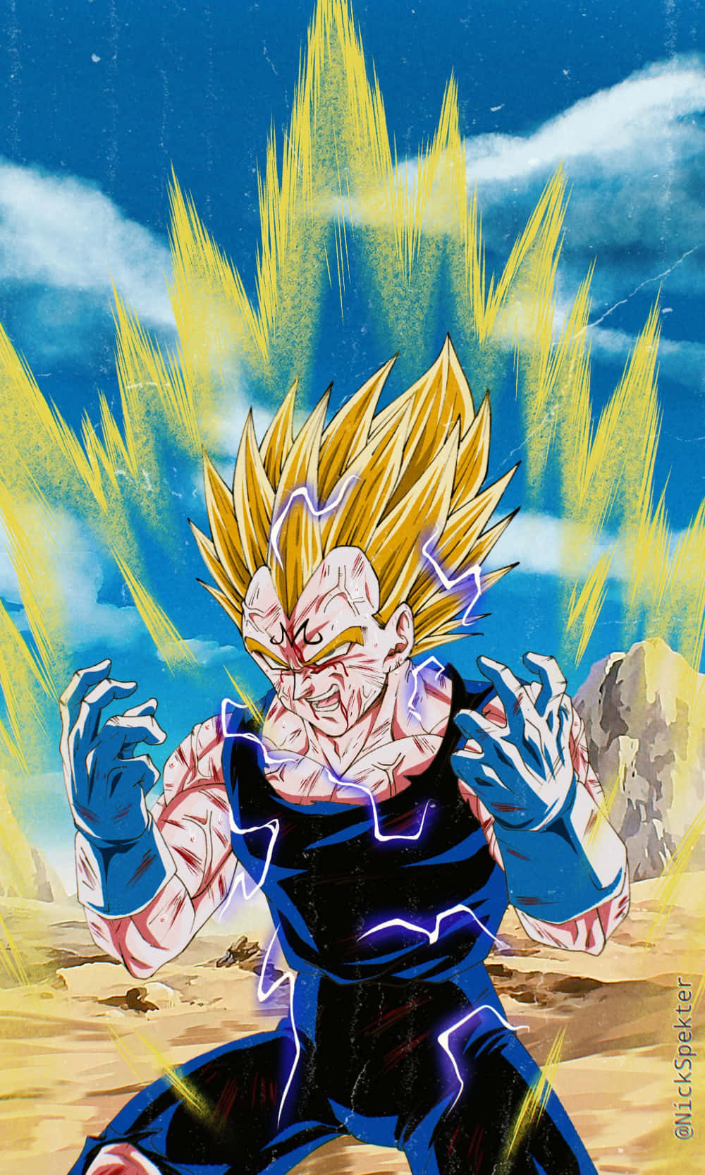 Majin Vegeta Χαμόγελο — Dragon ball super GIF Ταπετσαρία