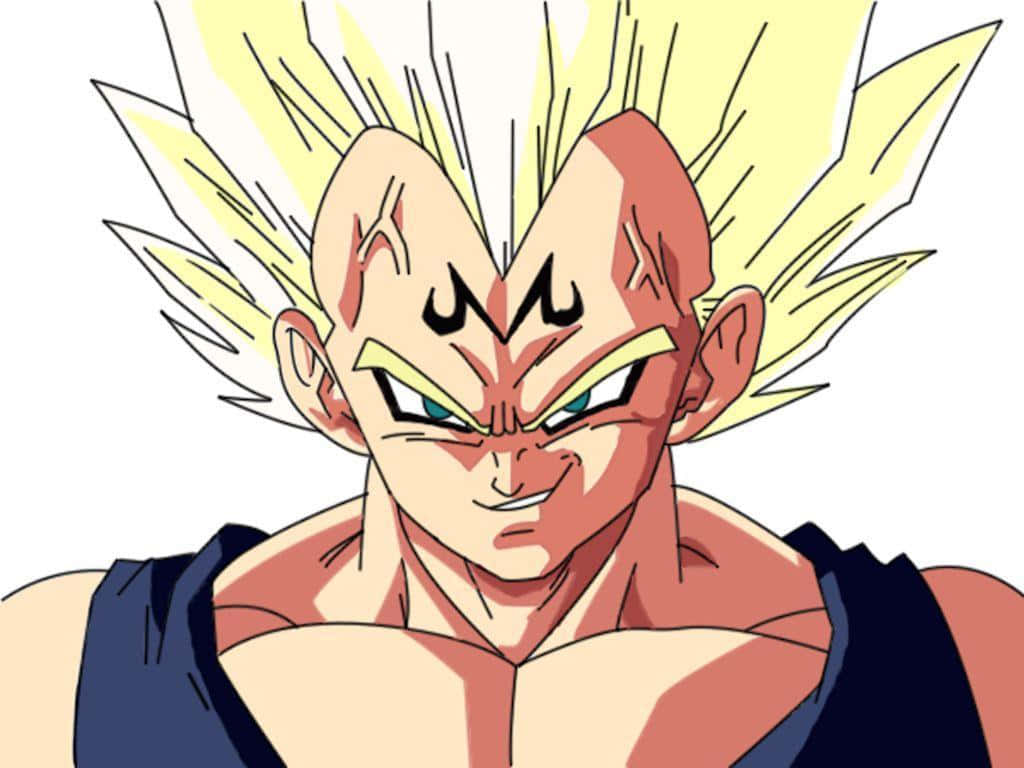 Dragon Ball Majin Vegeta Χαμόγελο Λευκό Φόντο Ταπετσαρία
