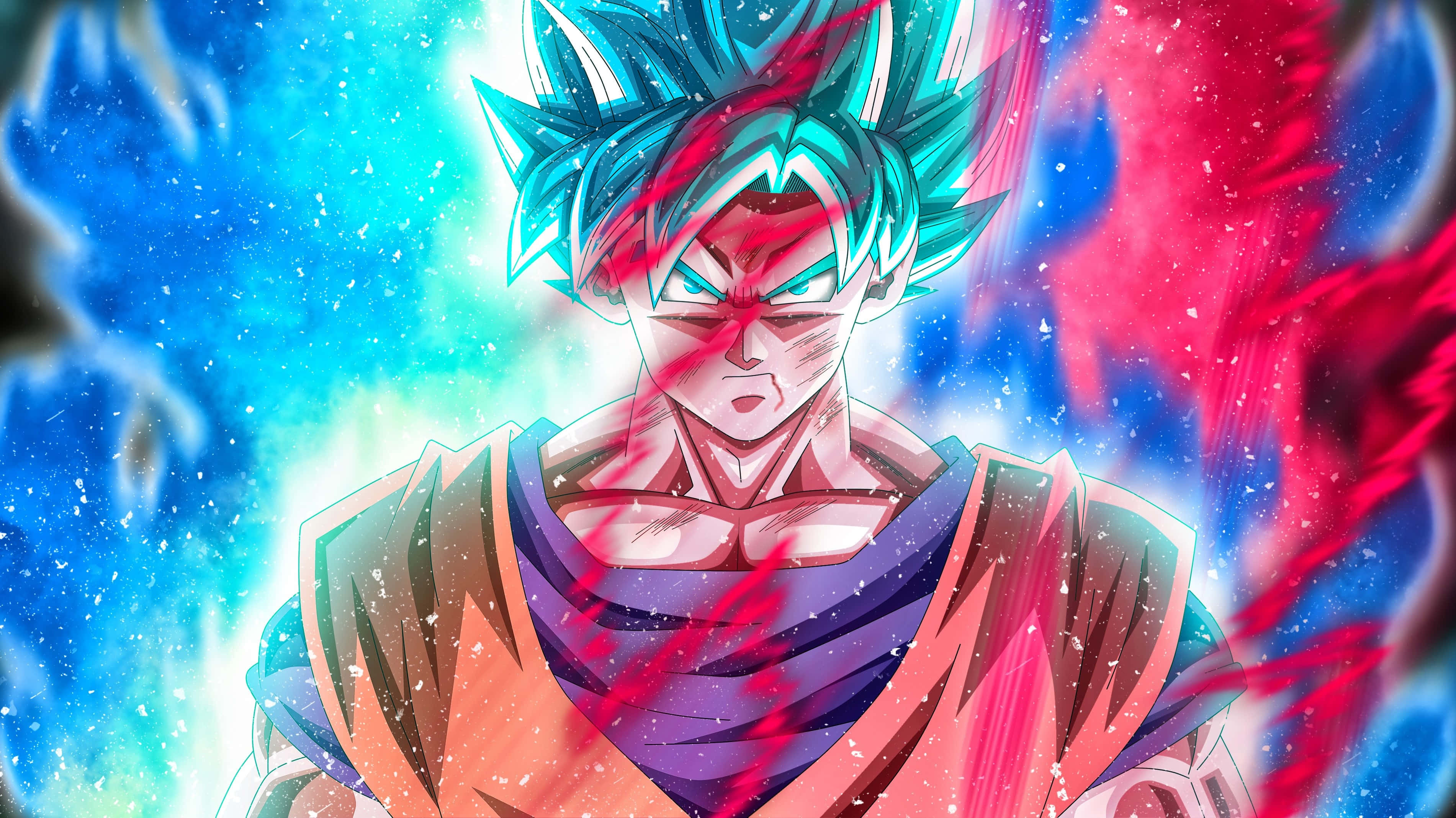 Κόκκινη Μπλε Εικόνα Dragon Ball Super Ταπετσαρία