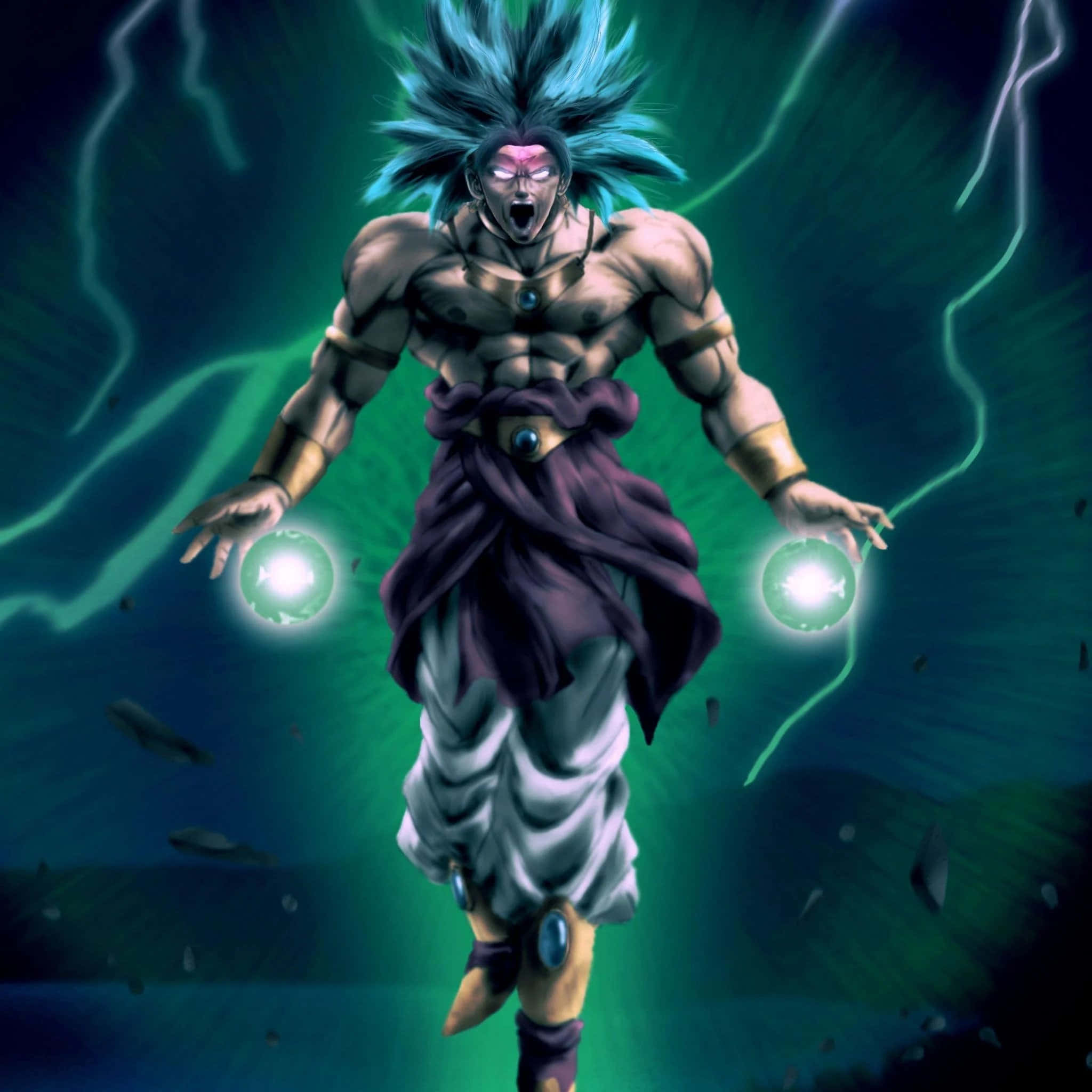 Από την θρυλική ταινία Dragon Ball Super Broly, μια ματιά στον Super Saiyan Blue Goku στη μέση της μάχης. Ταπετσαρία