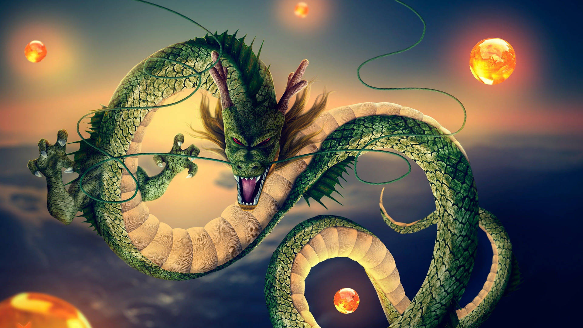 Dragon Ball Z Shenron, ο πράσινος μακρύς τρομακτικός δράκος στον πλανήτη Namek, super broly. — Dragon ball z GIF Ταπετσαρία