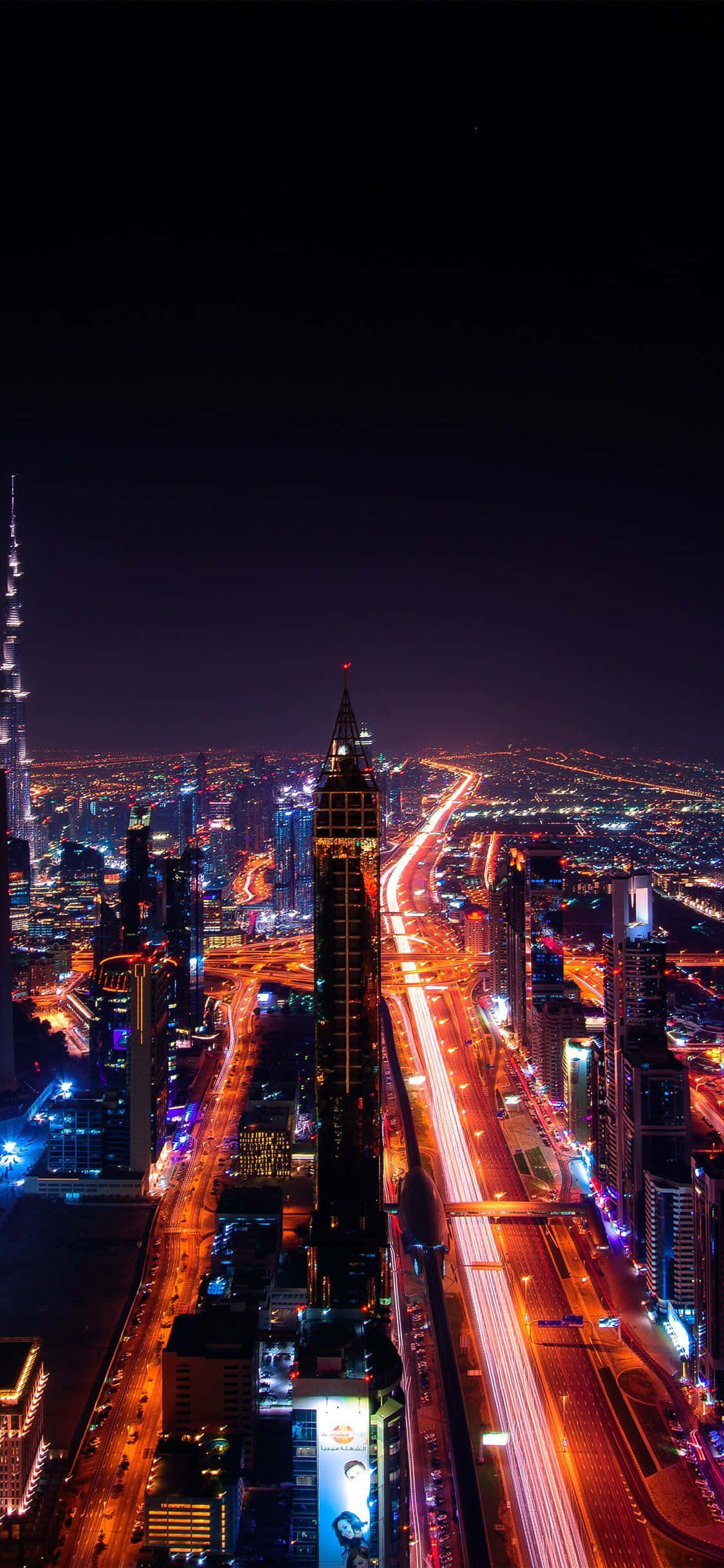 Dubai City iPhone Display At Night Ταπετσαρία