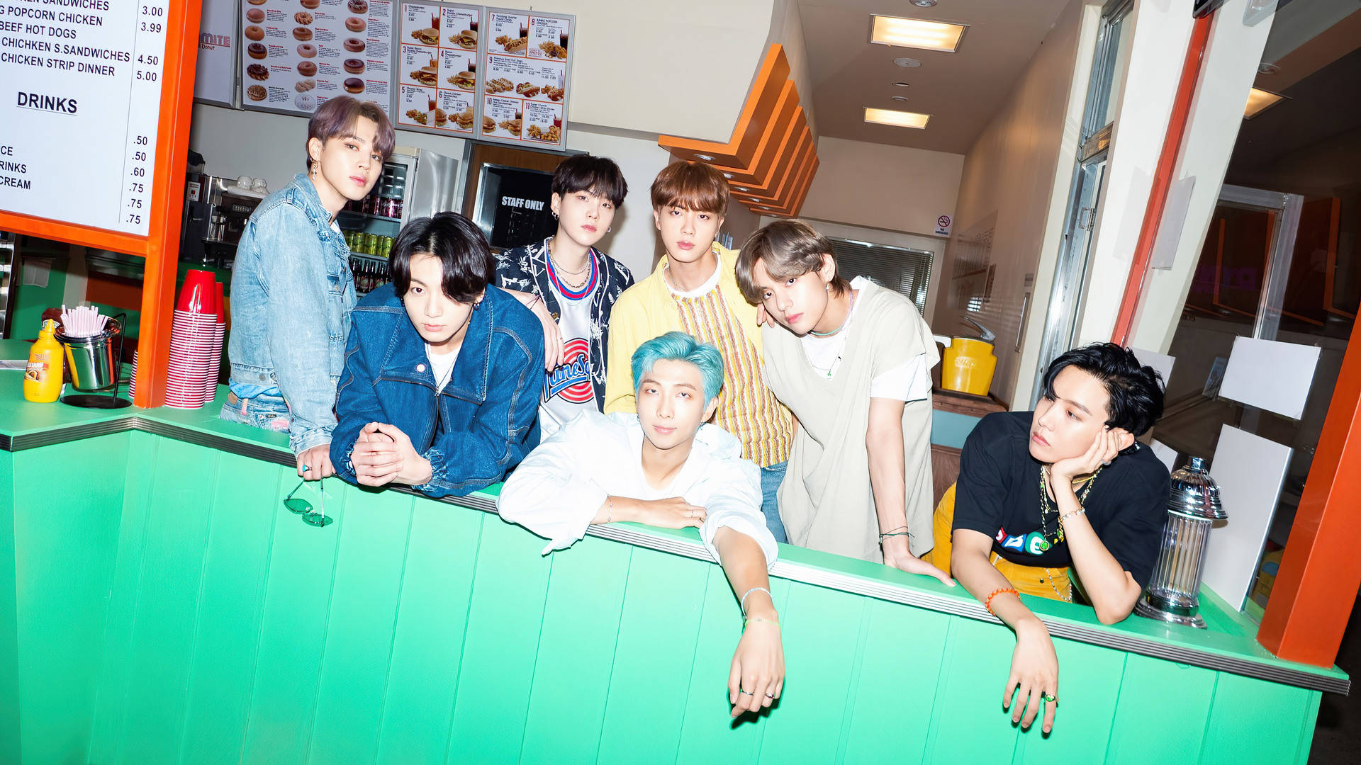 Dynamite BTS Ομαδική Φωτογραφία Ταπετσαρία