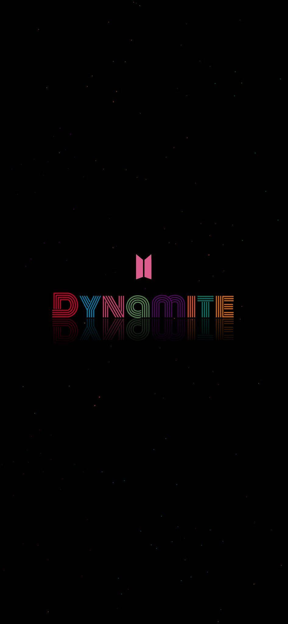 Απλό Μαύρο Λογότυπο Dynamite των BTS Ταπετσαρία