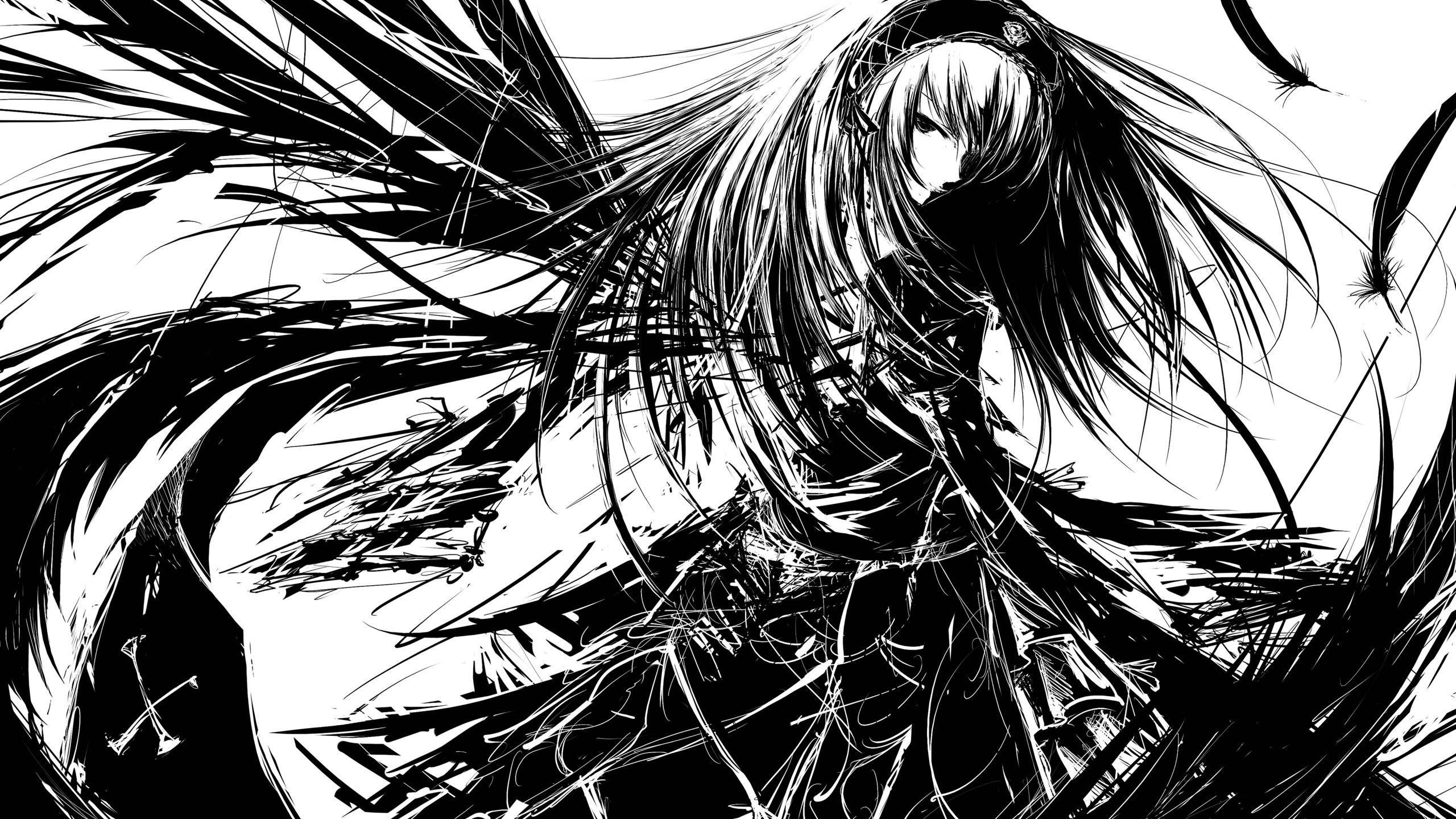 Edgy Anime Avatar με Έκπτωτο Άγγελο Ταπετσαρία