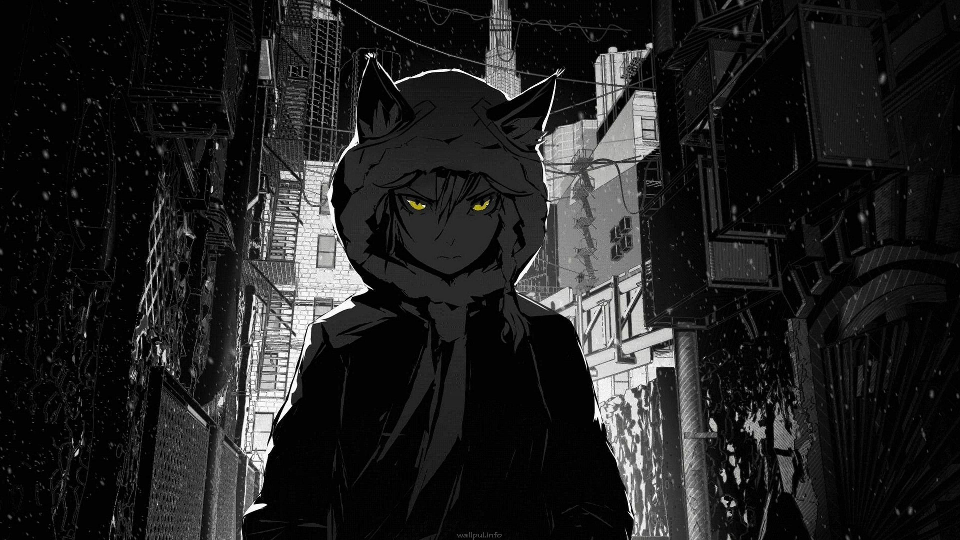 Σκοτεινή Γυναίκα Λύκος Edgy Anime Pfp Ταπετσαρία