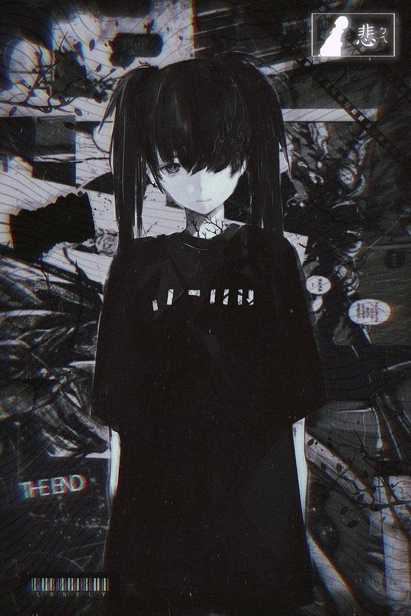 Θλιμμένο Κορίτσι Edgy Anime Pfp Ταπετσαρία