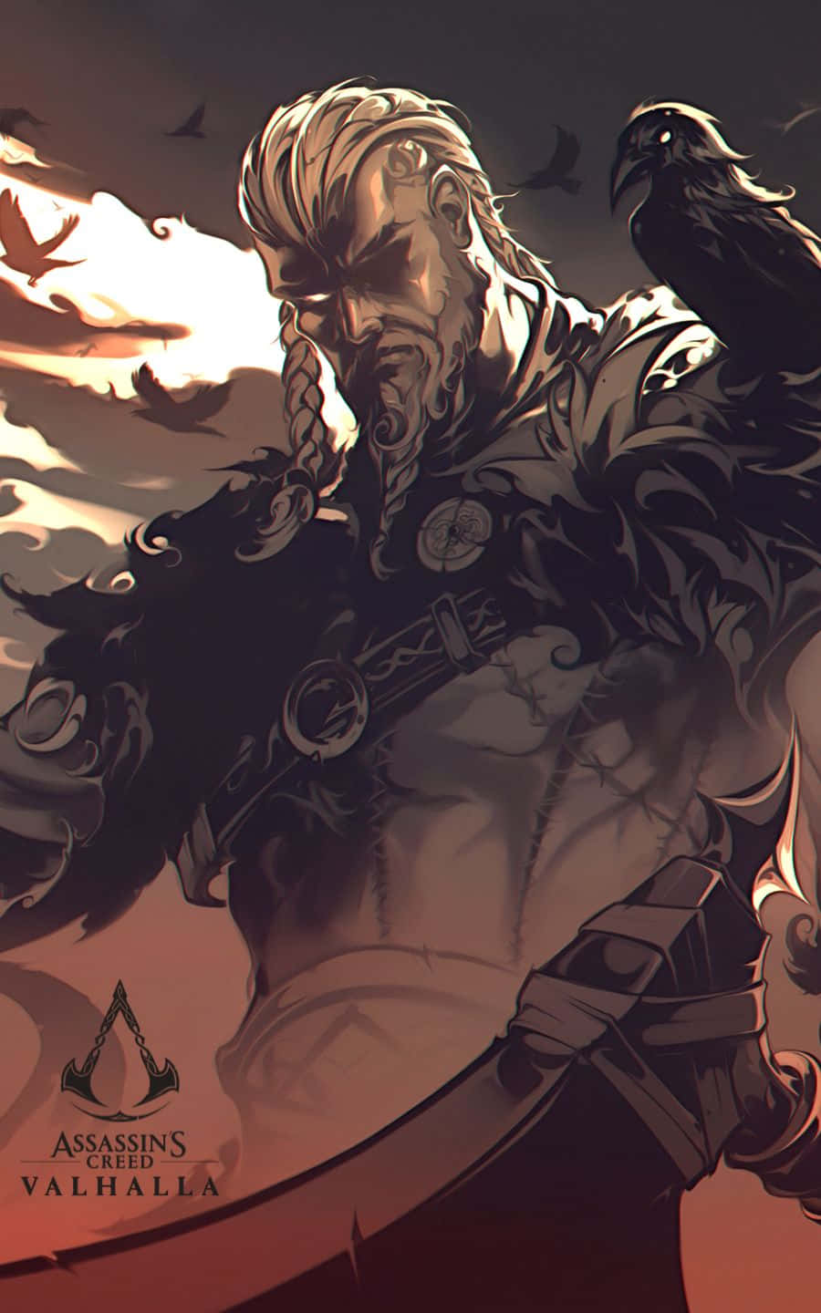 Eivor Ψηφιακή Ζωγραφιά 1440p Assassin's Creed Valhalla Φόντο Ταπετσαρία