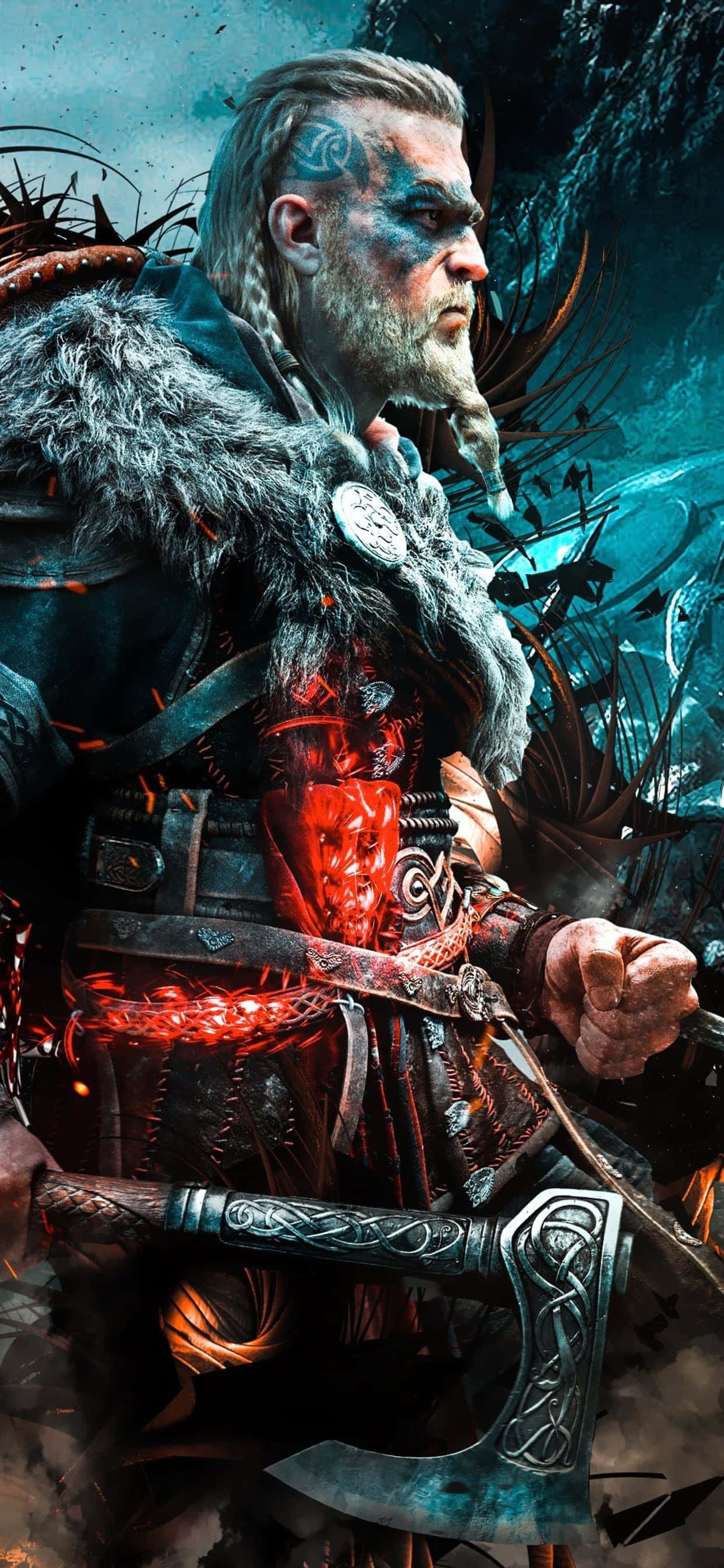 Φόντο Eivor Varinsdottir για iPhone Xs Max Assassin's Creed Valhalla Ταπετσαρία