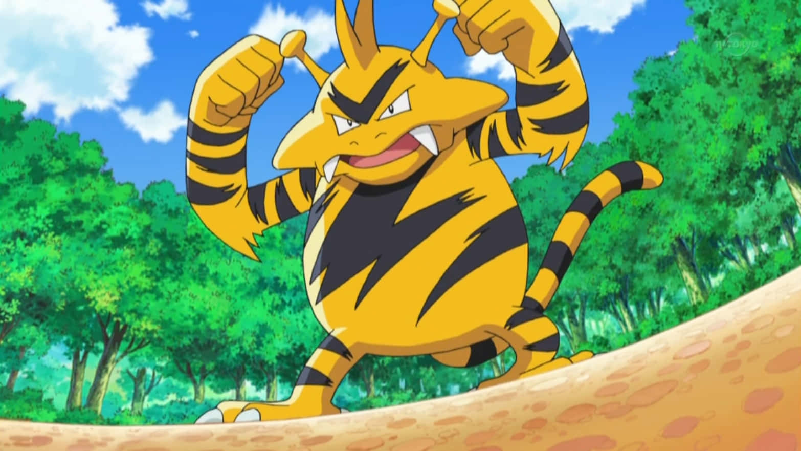 Electabuzz στο Pokemon Anime Ταπετσαρία