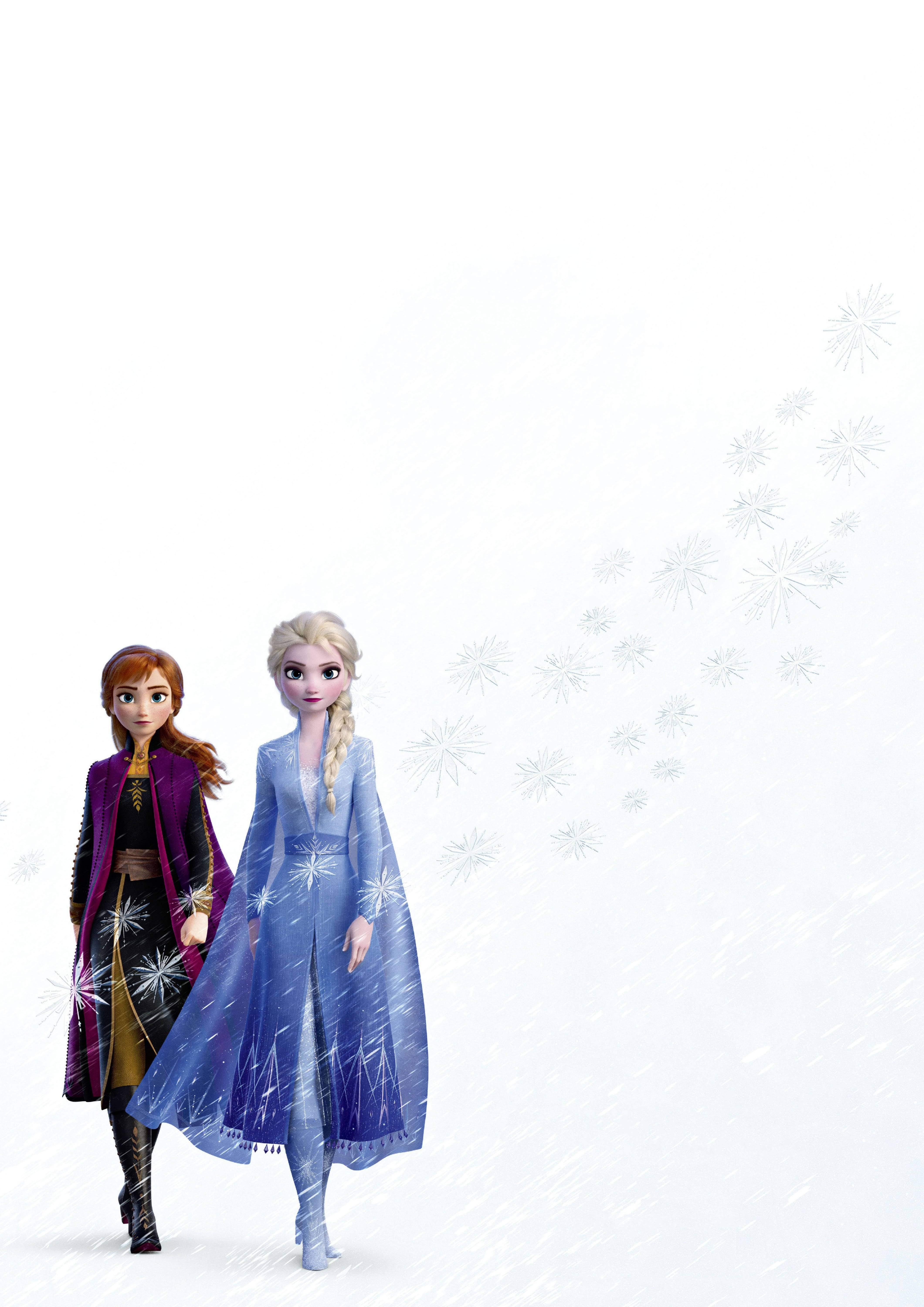Elsa And Anna White Ταπετσαρία