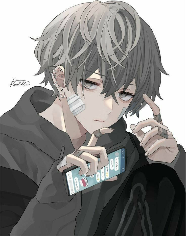 Emo Αγόρι Edgy Anime Εικόνα Προφίλ Ταπετσαρία