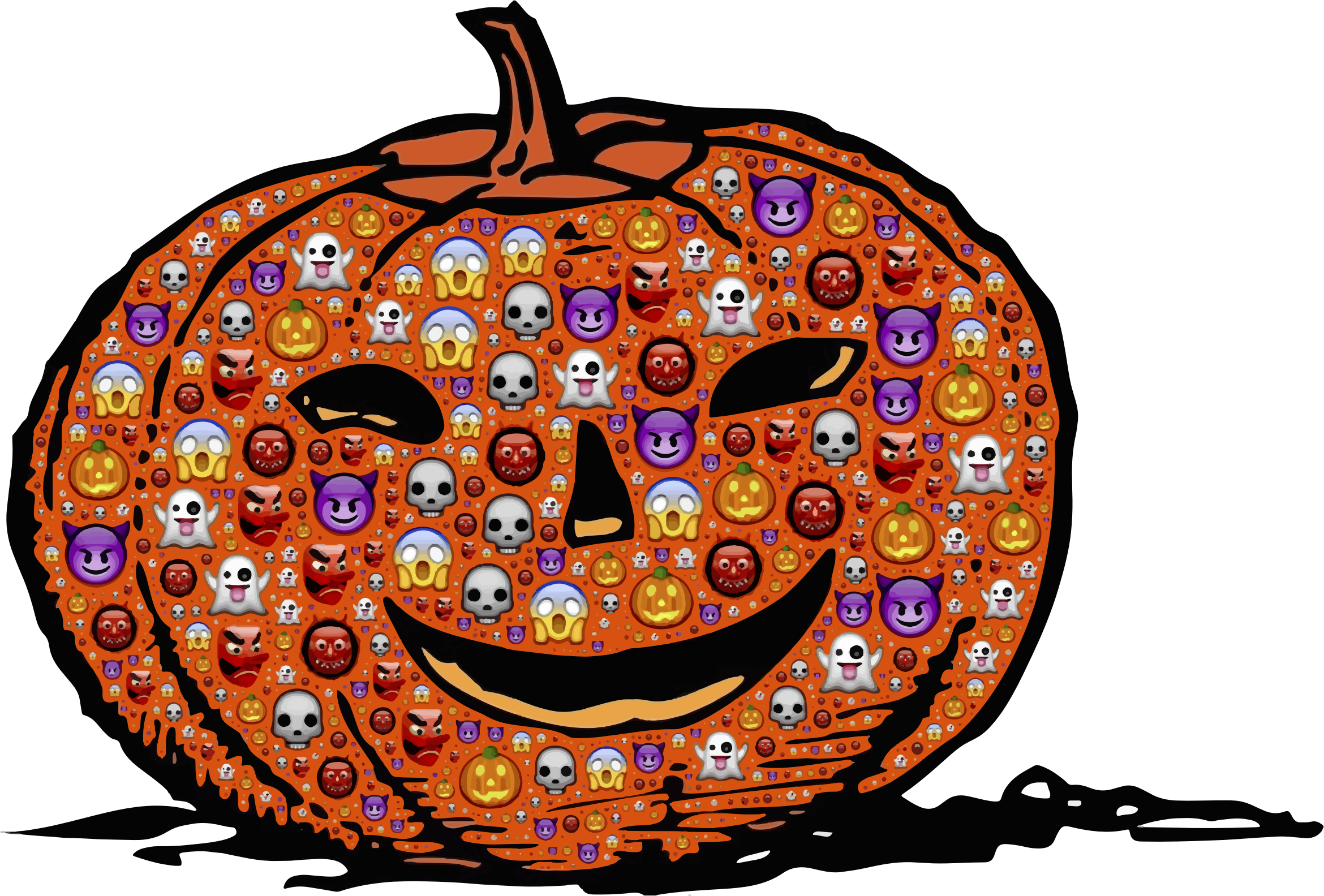 Emoji Μοτίβο Κολοκύθας Halloween.PNG Ταπετσαρία