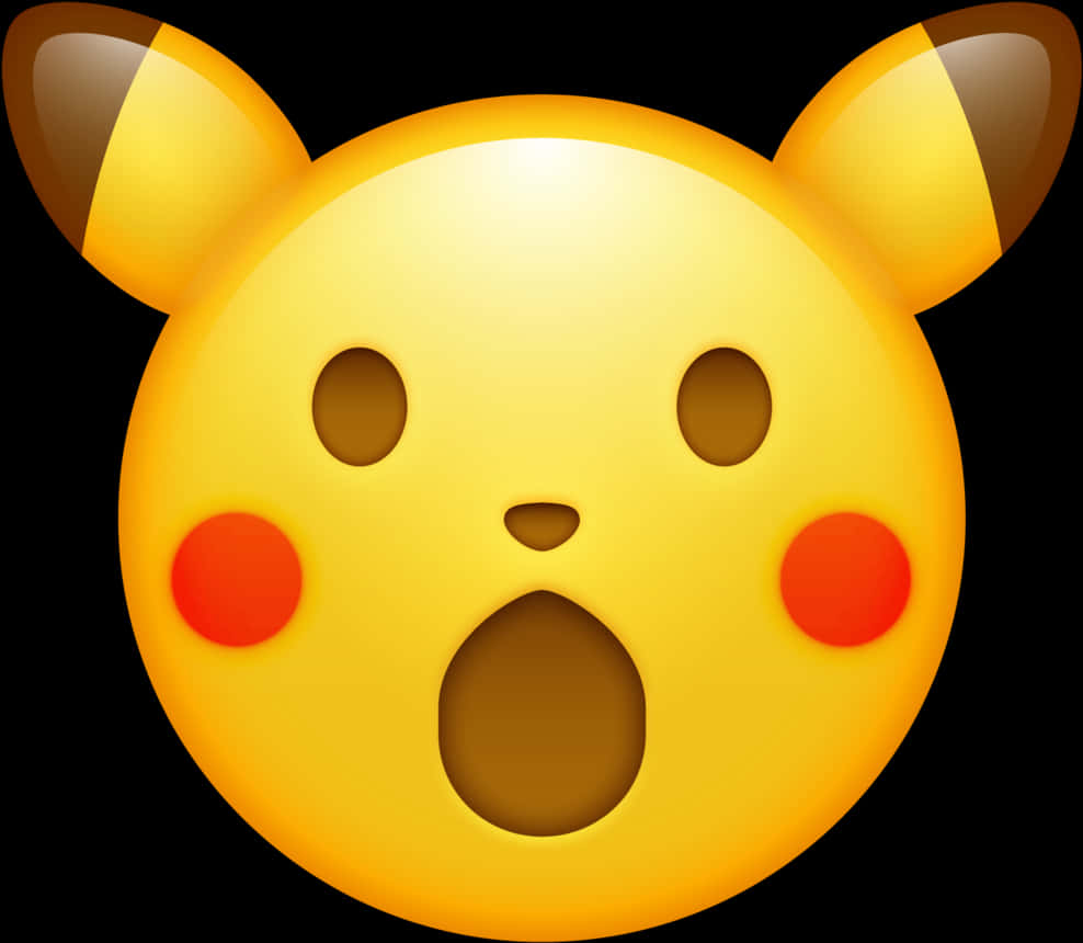 Emoji Pikachu Έκπληκτος Ταπετσαρία