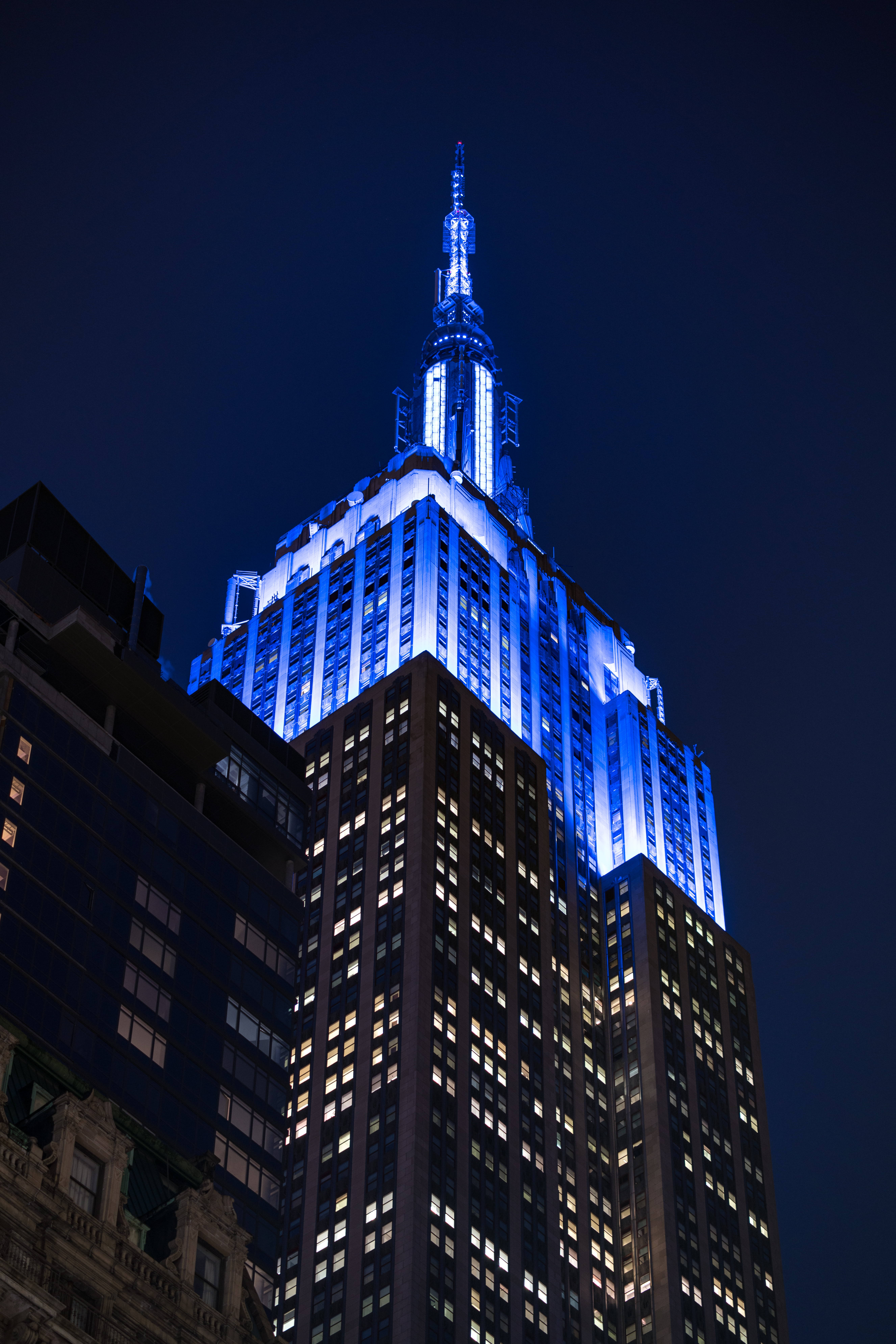 Μπλε Empire State Νέα Υόρκη Νύχτα iPhone Ταπετσαρία