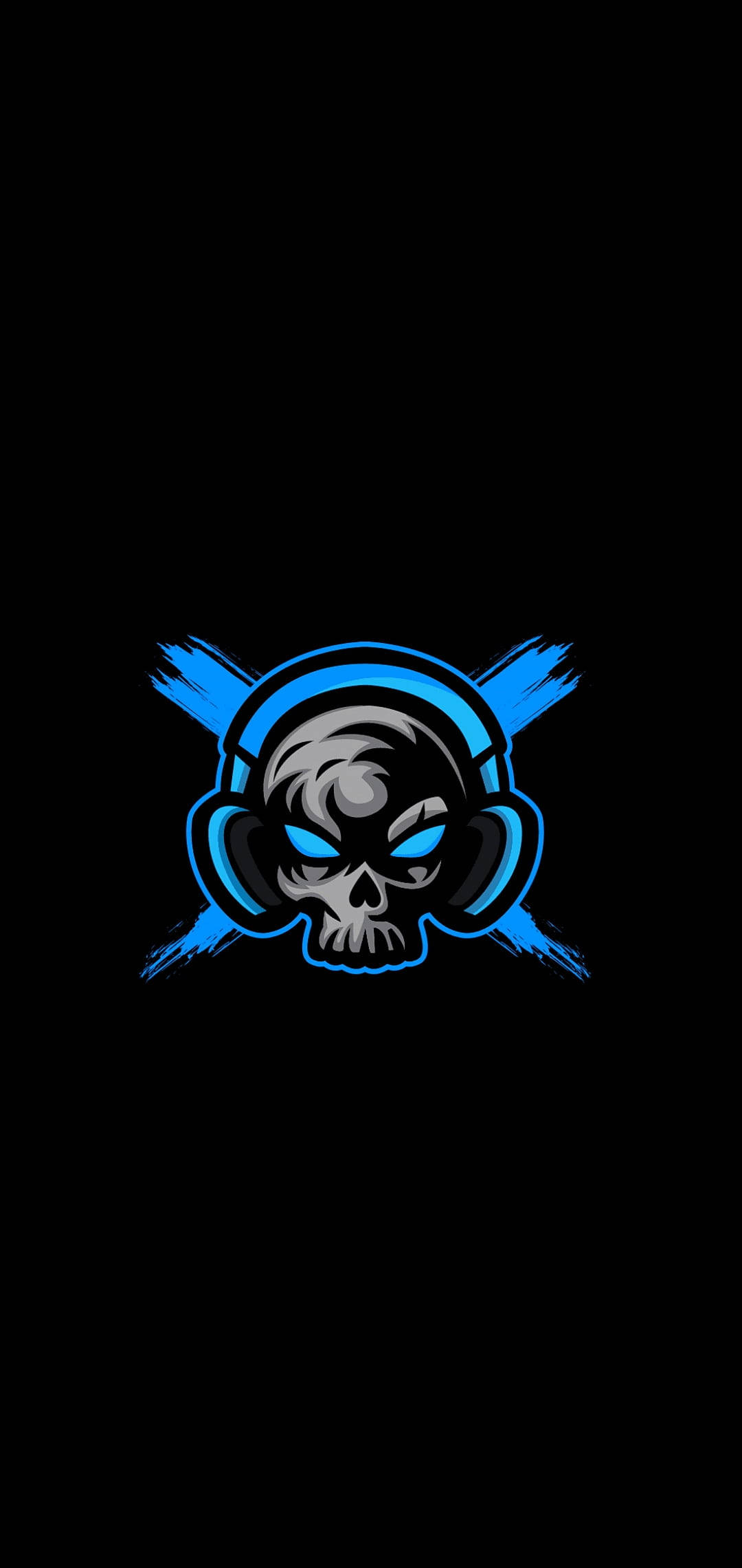 Enthralling Skull with Headphones Gaming Logo HD Ταπετσαρία