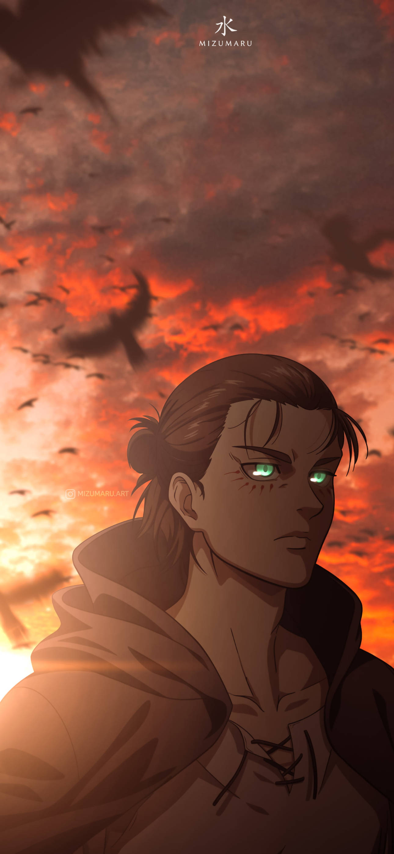 Eren Yeager Αισθητικό Anime iPhone Ταπετσαρία