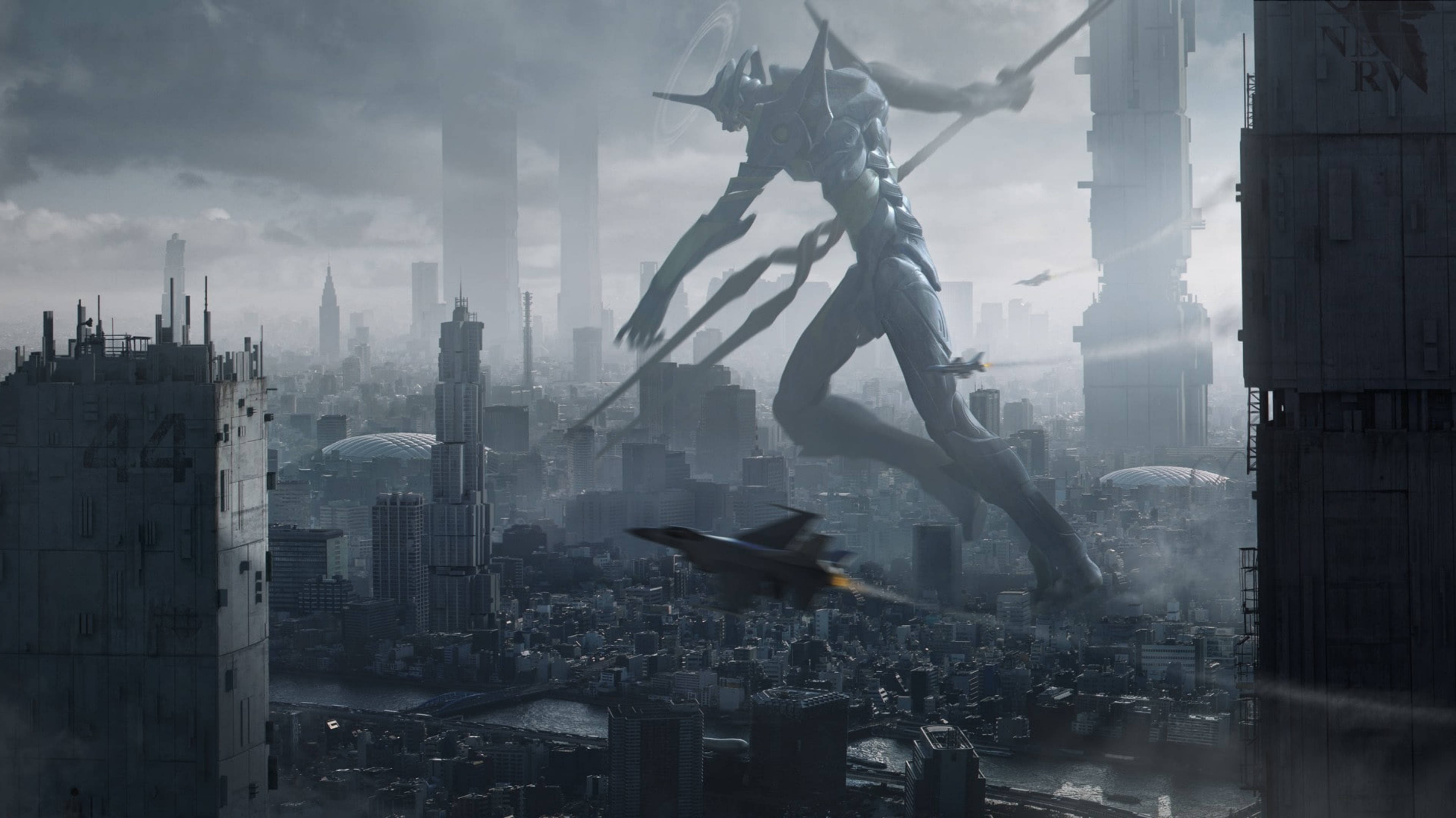 Evangelion 4K Σιωπηλή Πόλη Ταπετσαρία
