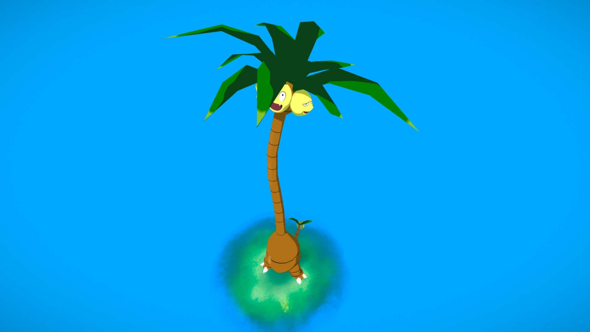 Exeggutor σε Μπλε Φόντο Ταπετσαρία
