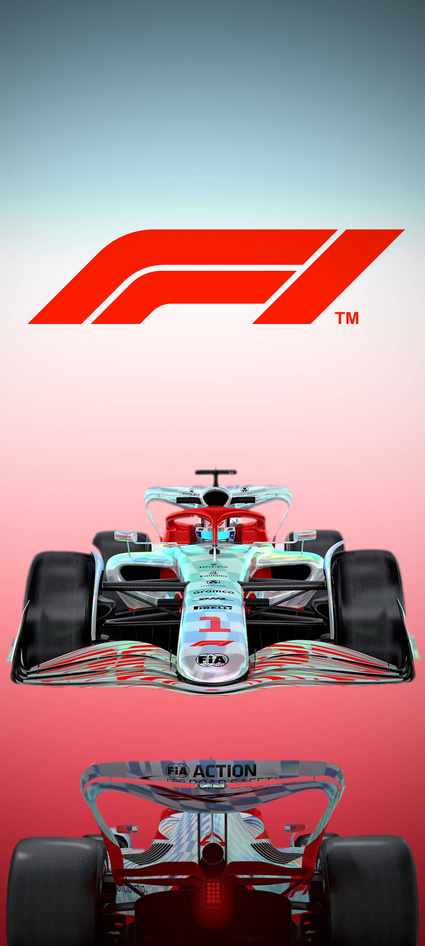 F1 Λογότυπο Gradient Φόντο iPhone Ταπετσαρία