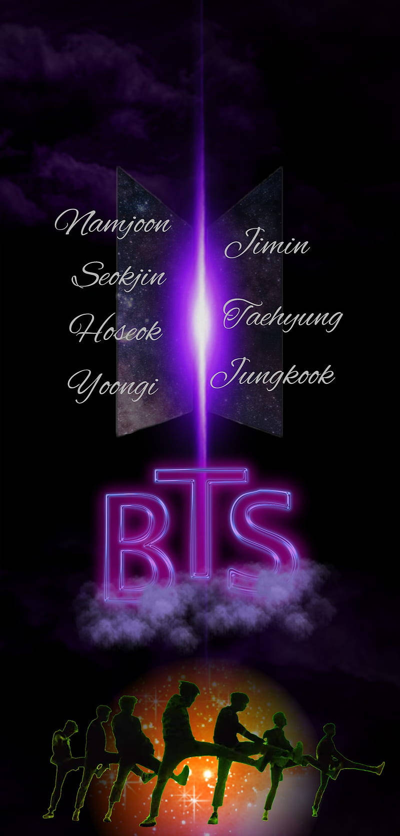 Fan Art του Λογότυπου BTS Ταπετσαρία