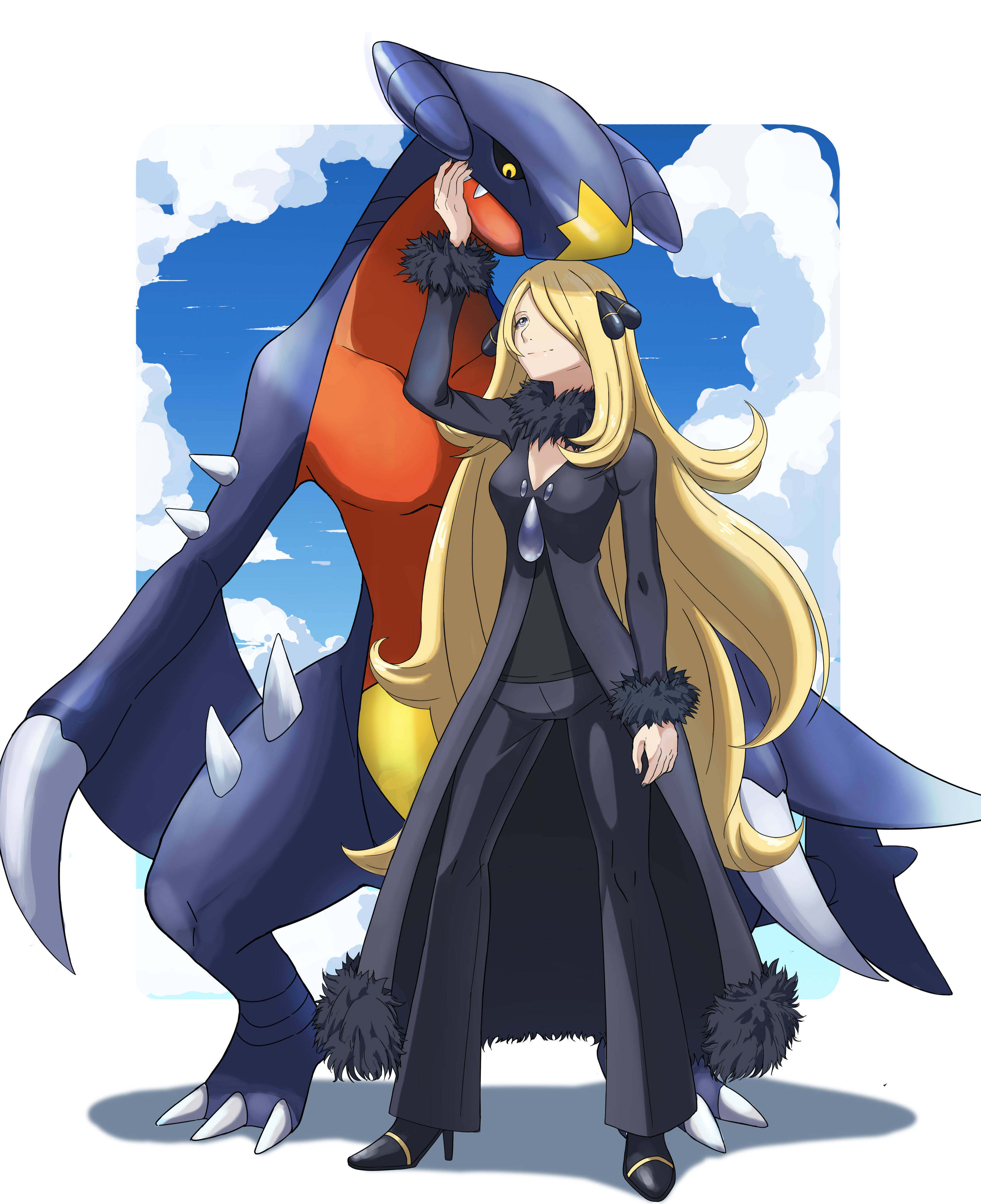 Fanart Garchomp και Cynthia Ταπετσαρία