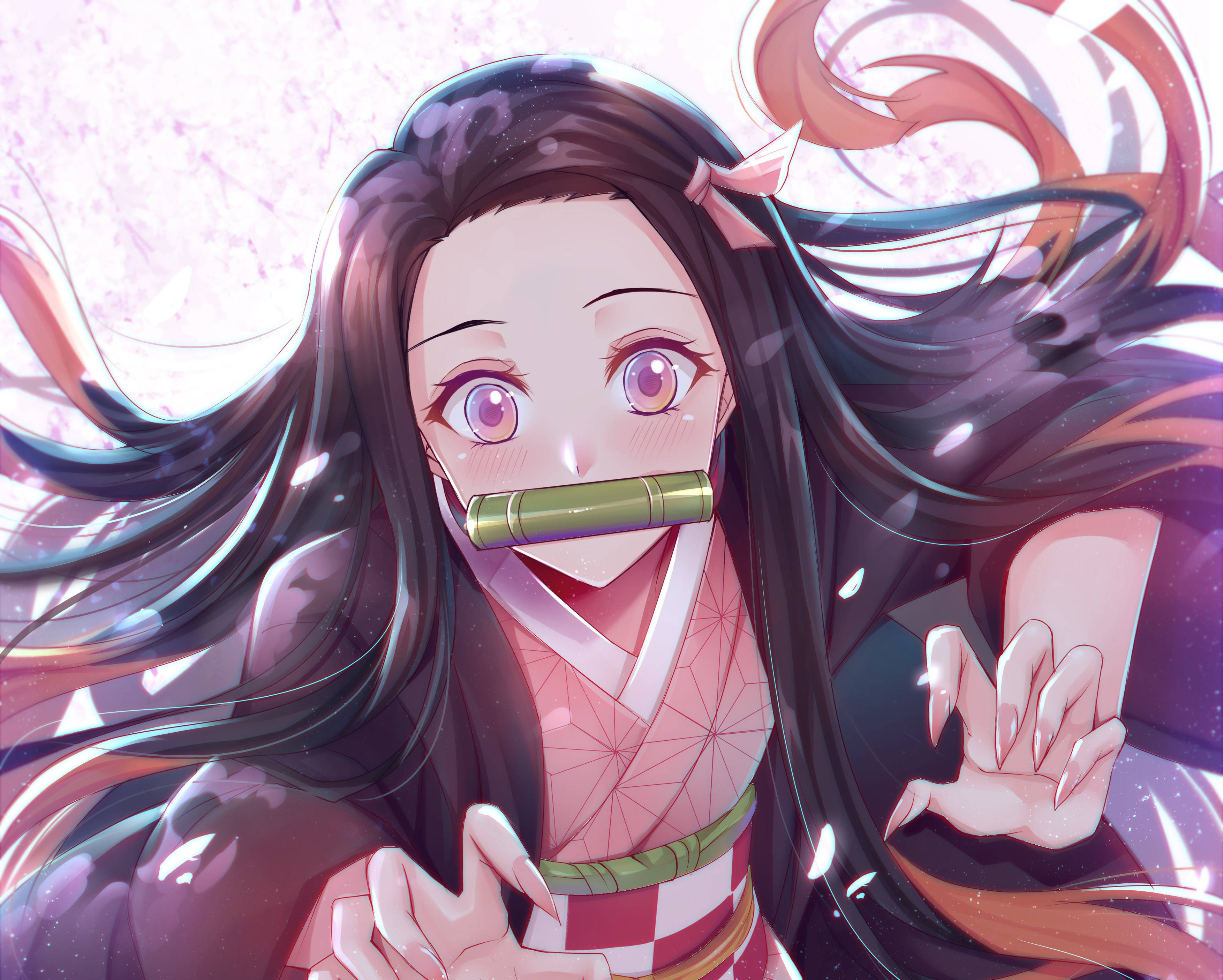 Fanart Nezuko 4K από το Demon Slayer Ταπετσαρία