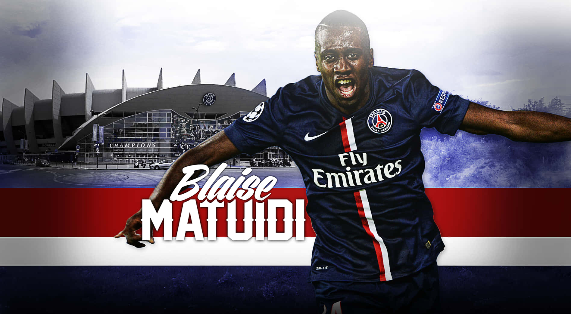 Fanart του Μπλεζ Ματουιντί, Μέσου της PSG Ταπετσαρία