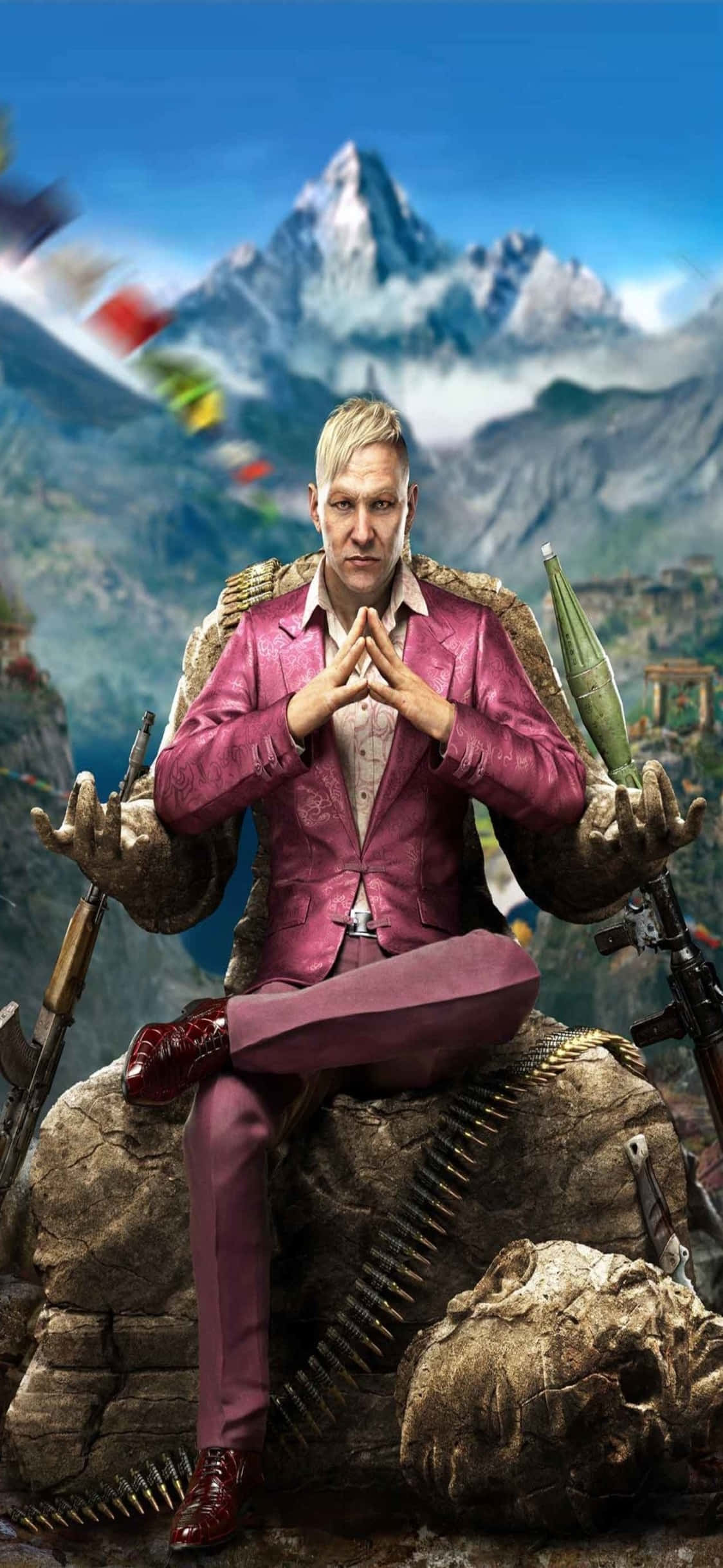 Γραφική θέα του ανοιχτού κόσμου του Far Cry 3 στο iPhone X Ταπετσαρία
