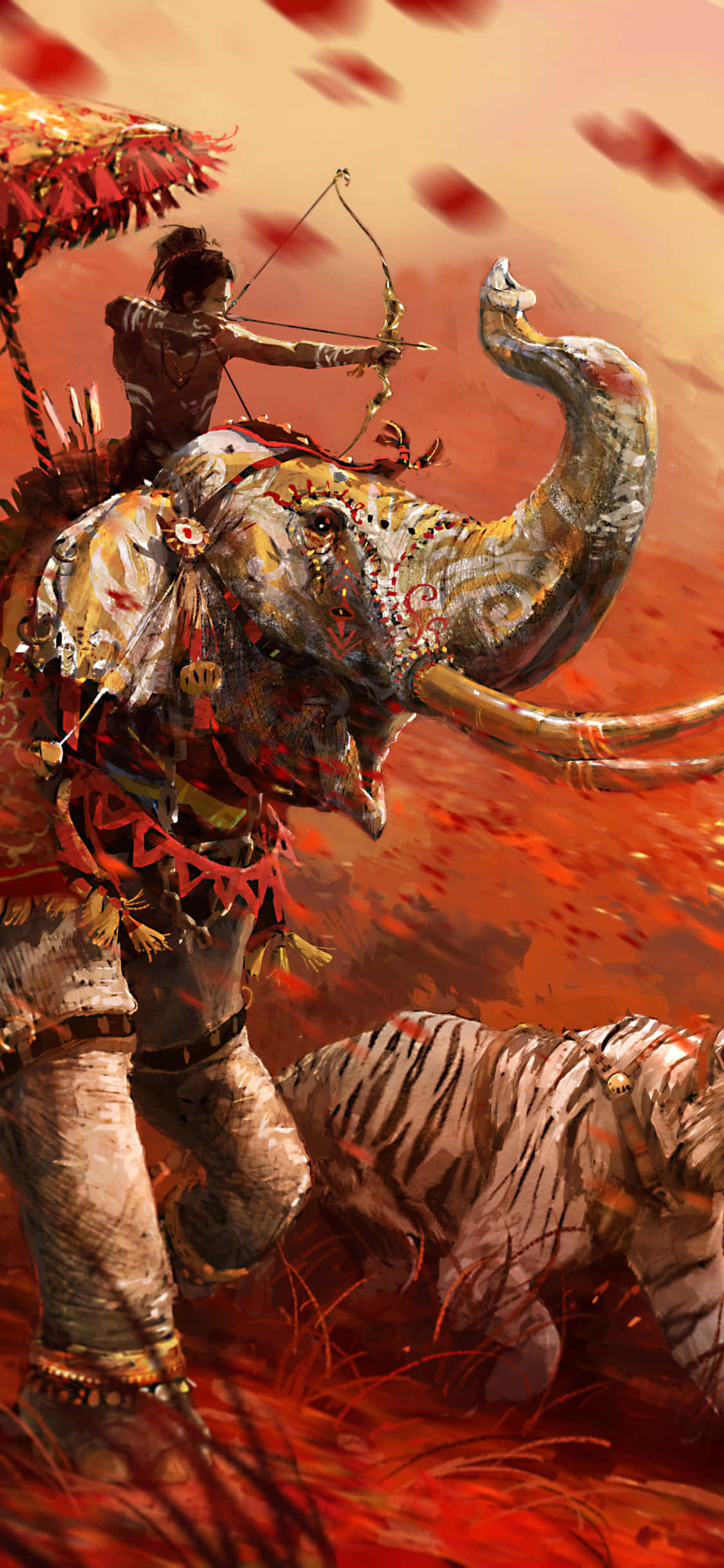 Βουτήξτε σε μια περιπέτεια με το Far Cry 4 στο iPhone Xs σας Ταπετσαρία