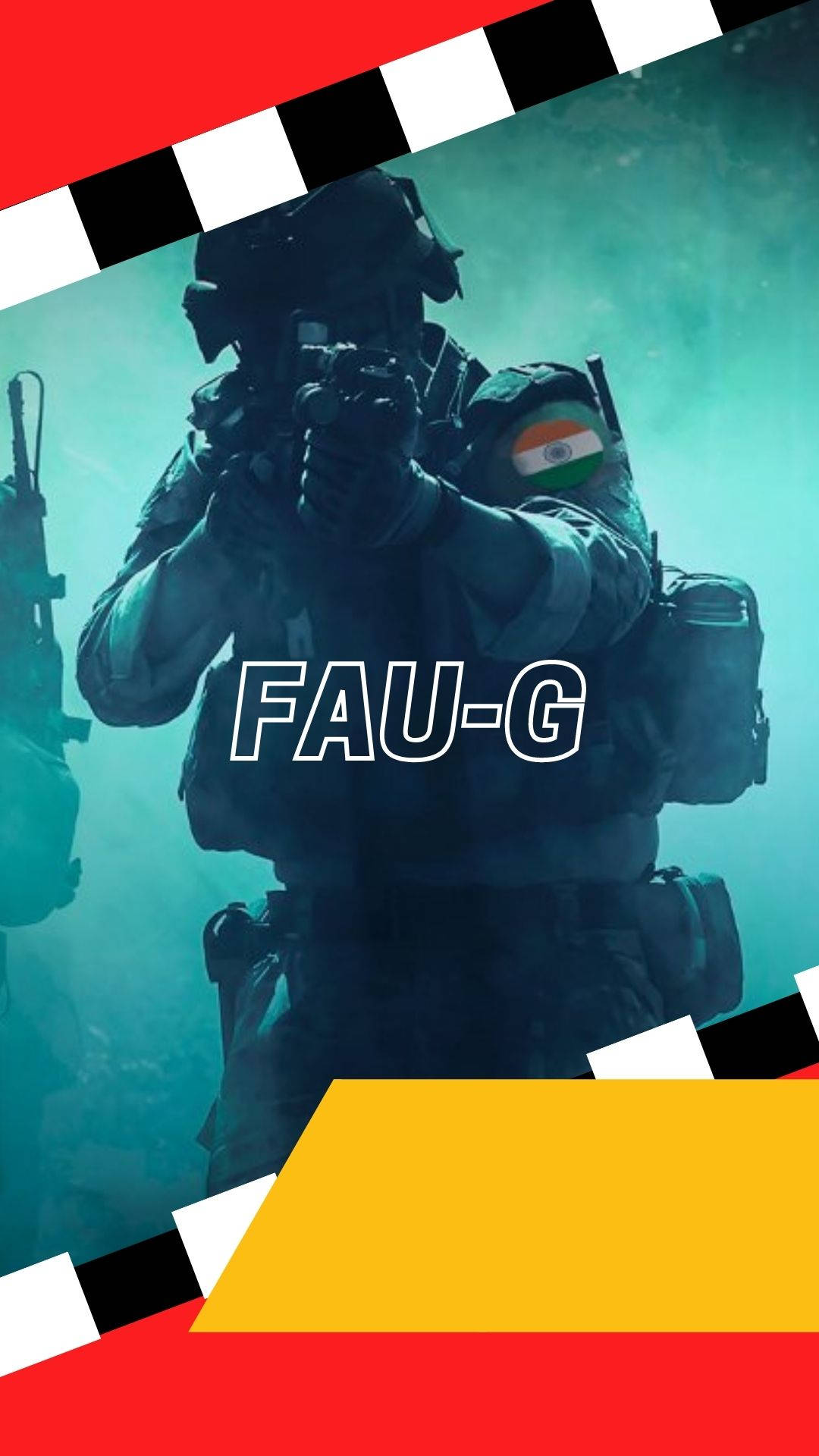 Στρατιώτης Στοχεύει με Όπλο FAU-G Πολύχρωμο Ταπετσαρία